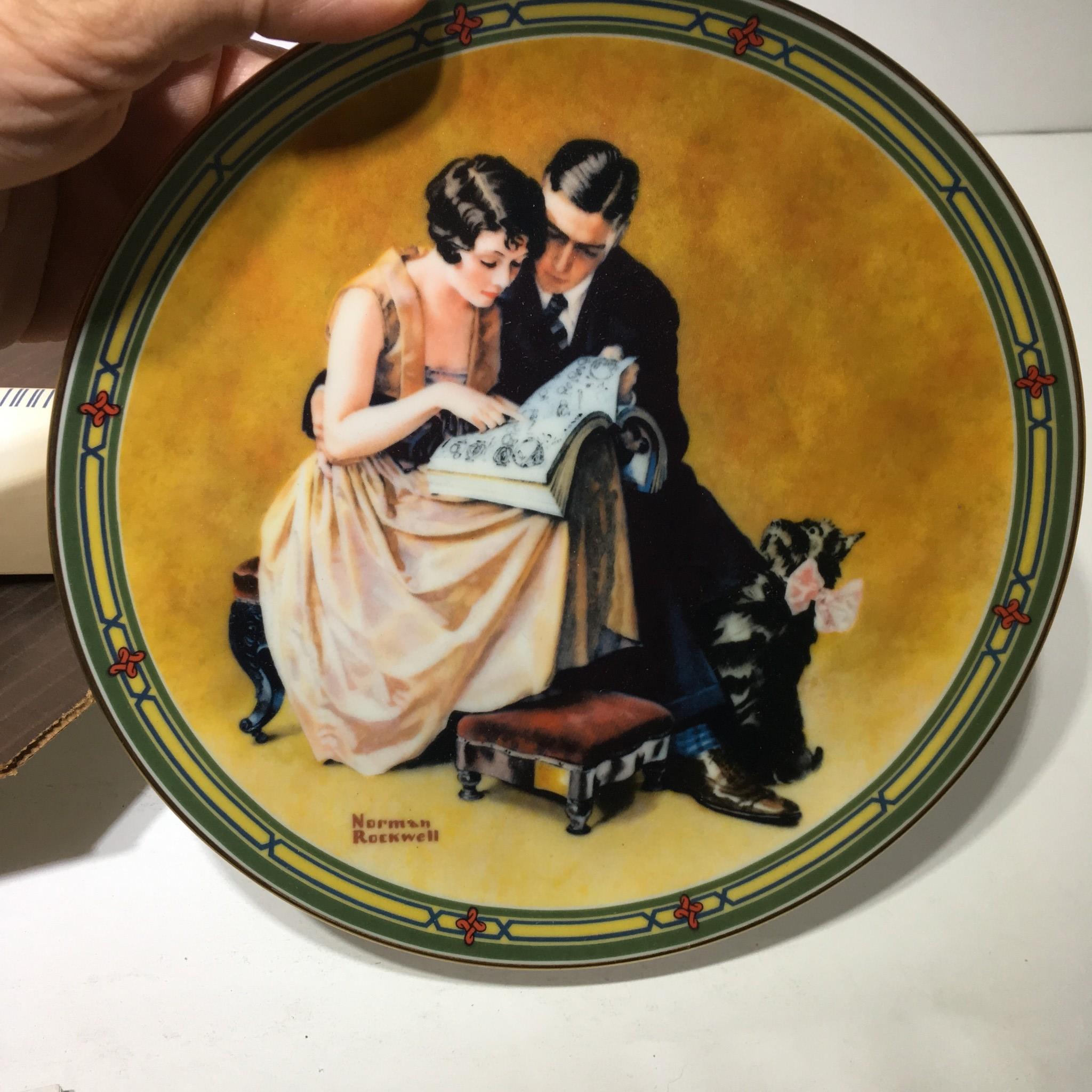 1985 A Couple's Commitment by Norman Rockwell Collectible Plate #12448I