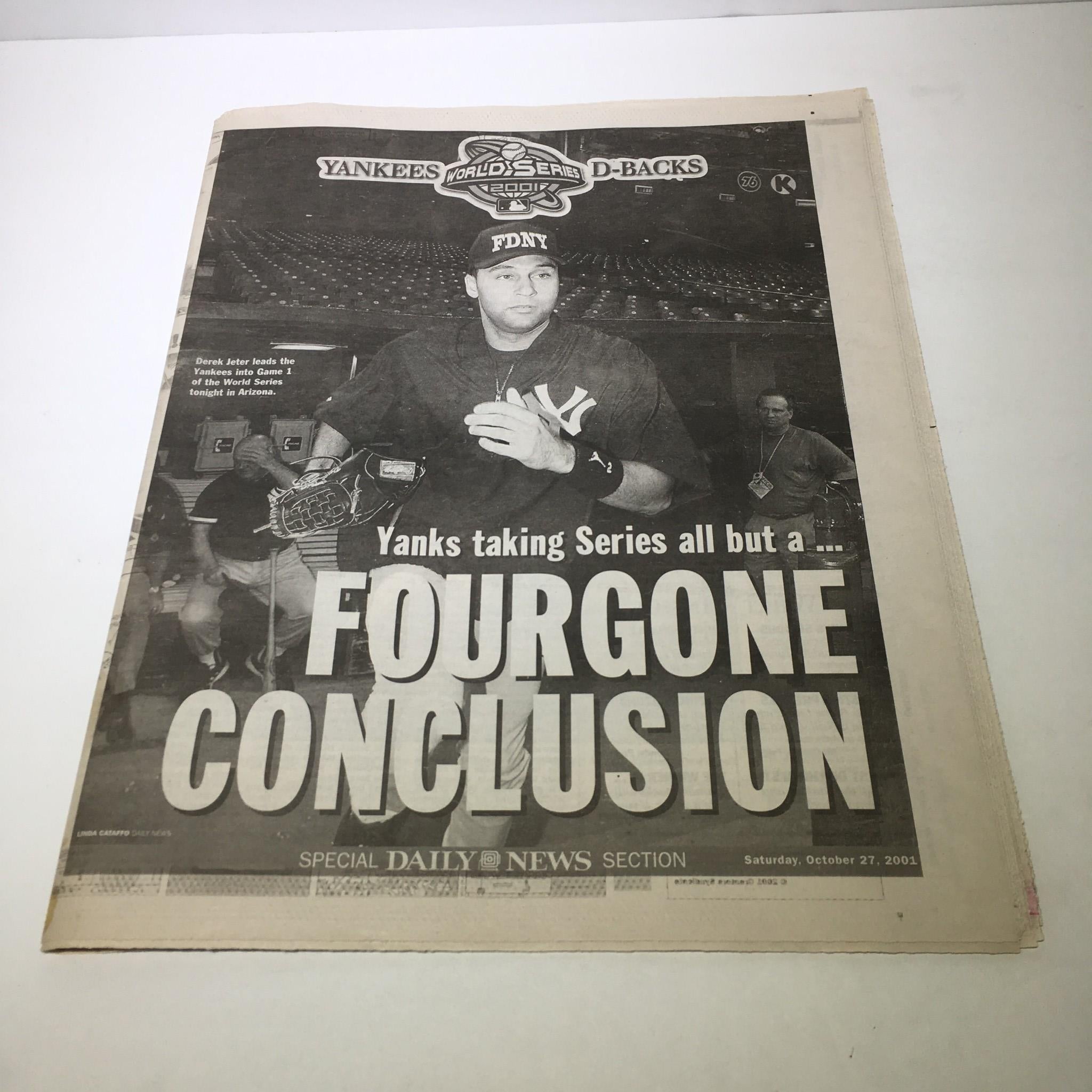 NY Daily News: Oct 27 2001 Yanks Taking Series All But A FourGone Conclusion