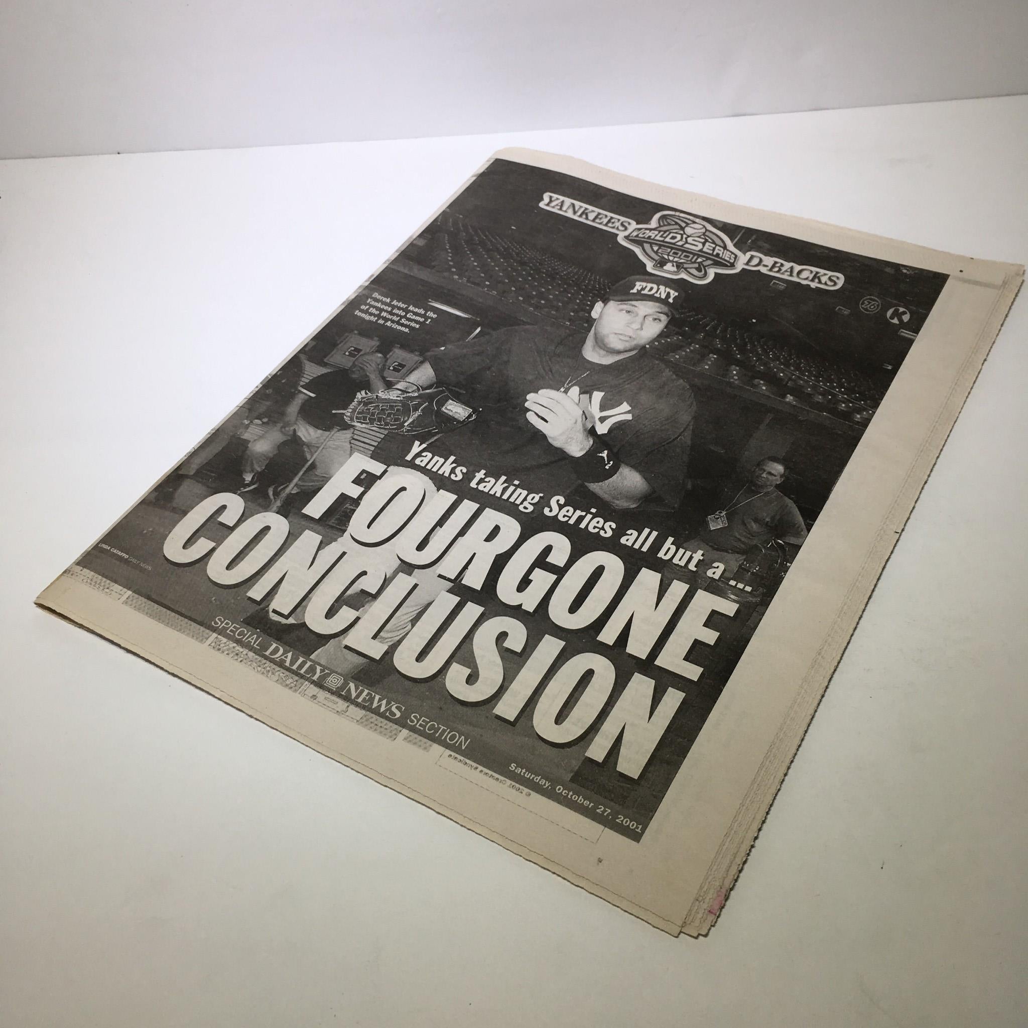 NY Daily News: Oct 27 2001 Yanks Taking Series All But A FourGone Conclusion