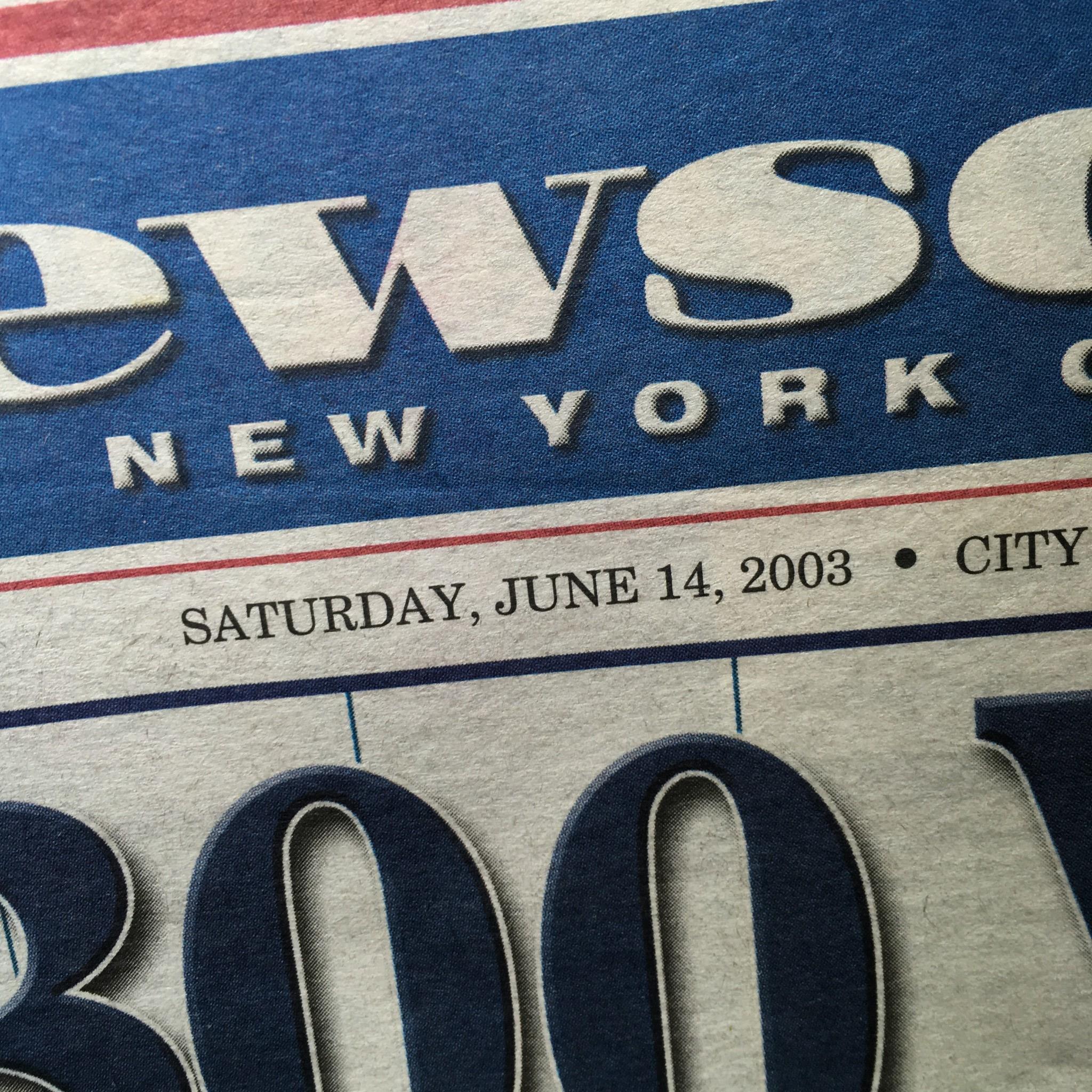 Newsday: 6/14/2003 On 4th Try, Clements Gets Big Win & Strikeout Mark 2 Boot