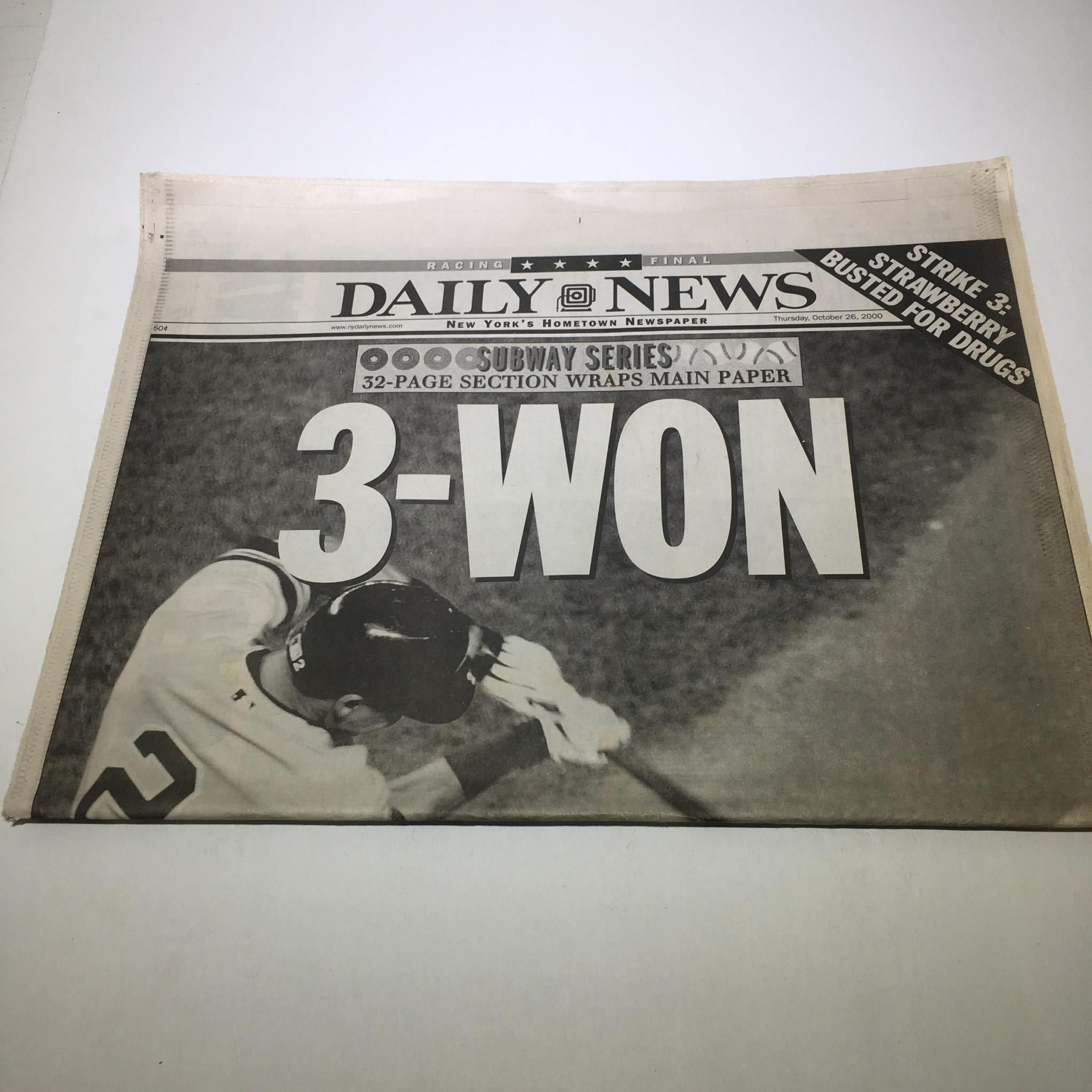 NY Daily News:10/26/2000 Jeter's HR Triple Power Yankees Victory 3-1 Series Lead