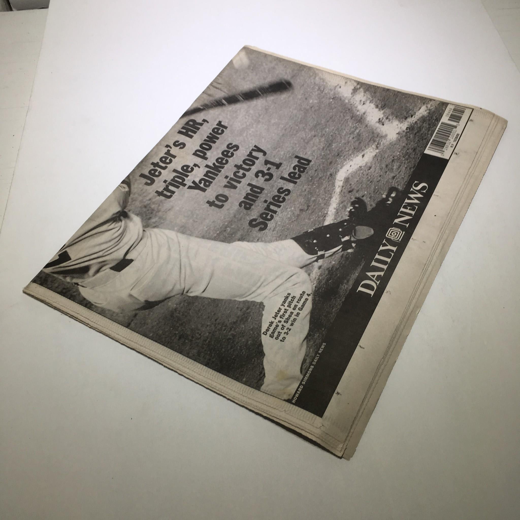 NY Daily News:10/26/2000 Jeter's HR Triple Power Yankees Victory 3-1 Series Lead