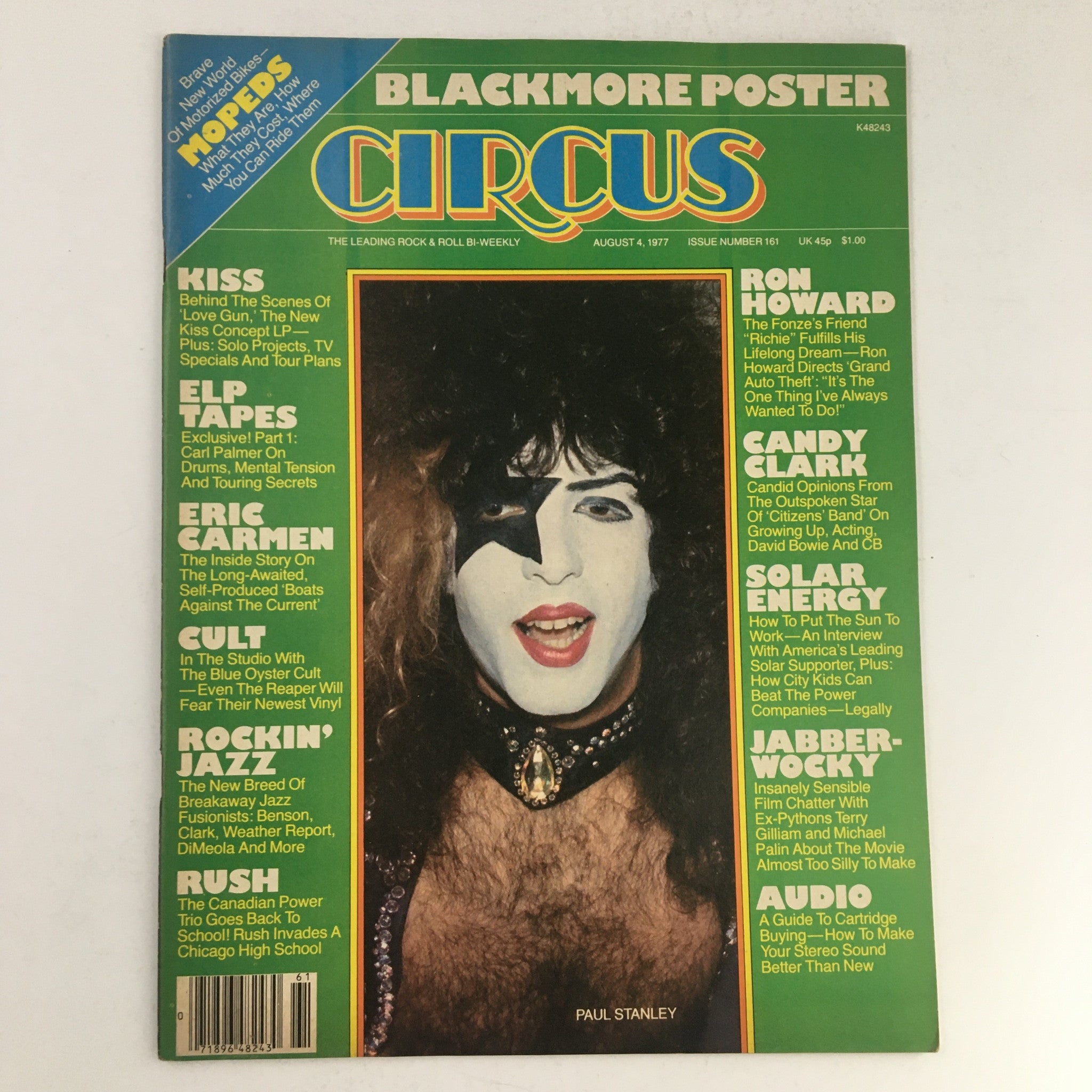 Circus Magazine August 4 1977 Paul Stanley & Ritchie Blackmore Poster No Label