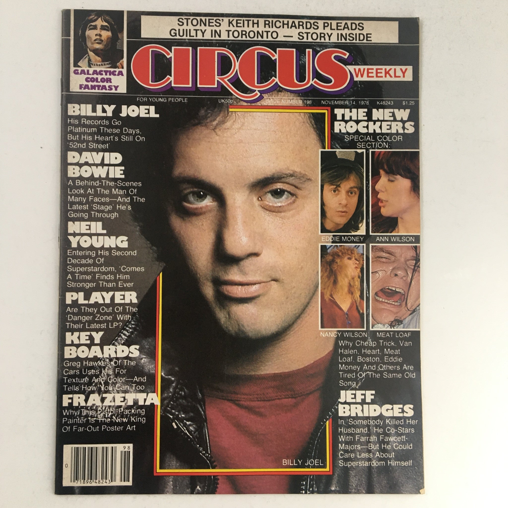 Circus Magazine November 14 1978 Billy Joel Battlestar Galactica Poster No Label