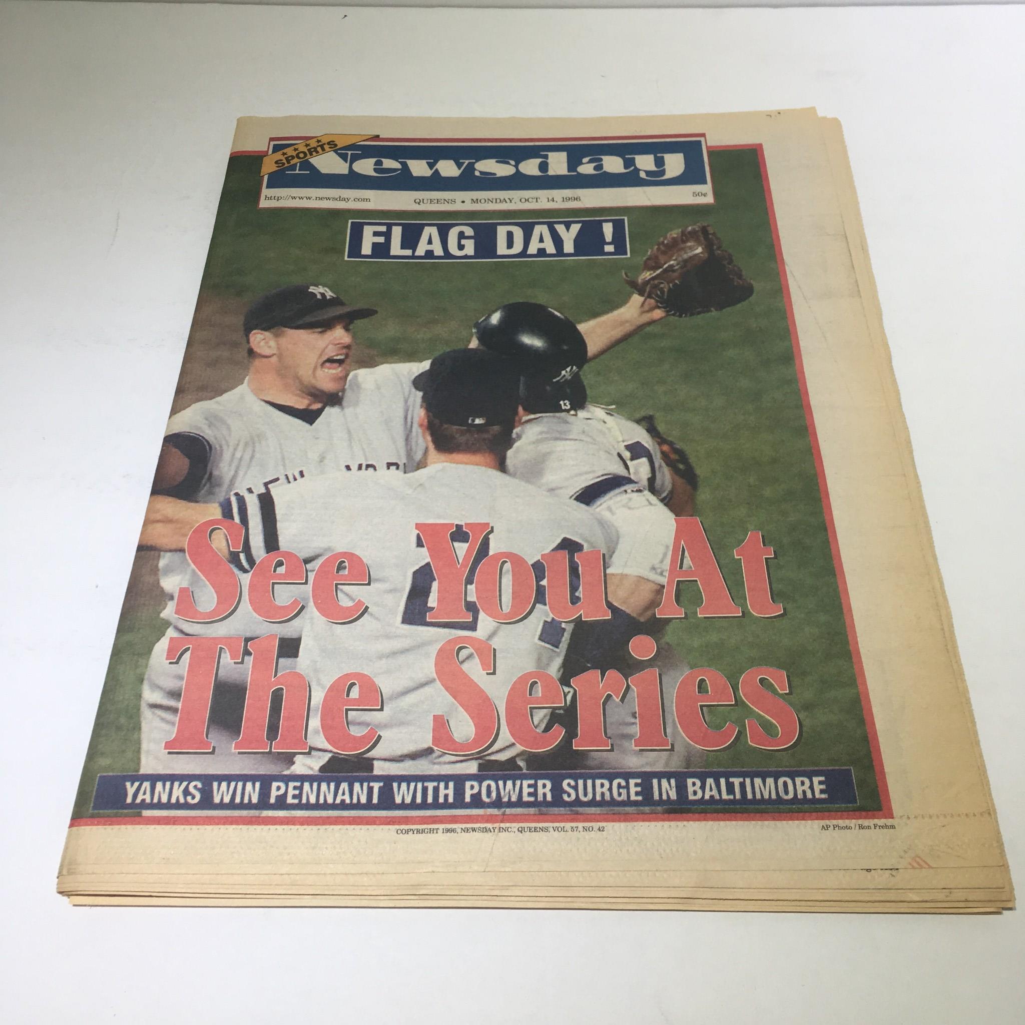 Newsday: Oct 14 1996 See You At The Series Flag Day