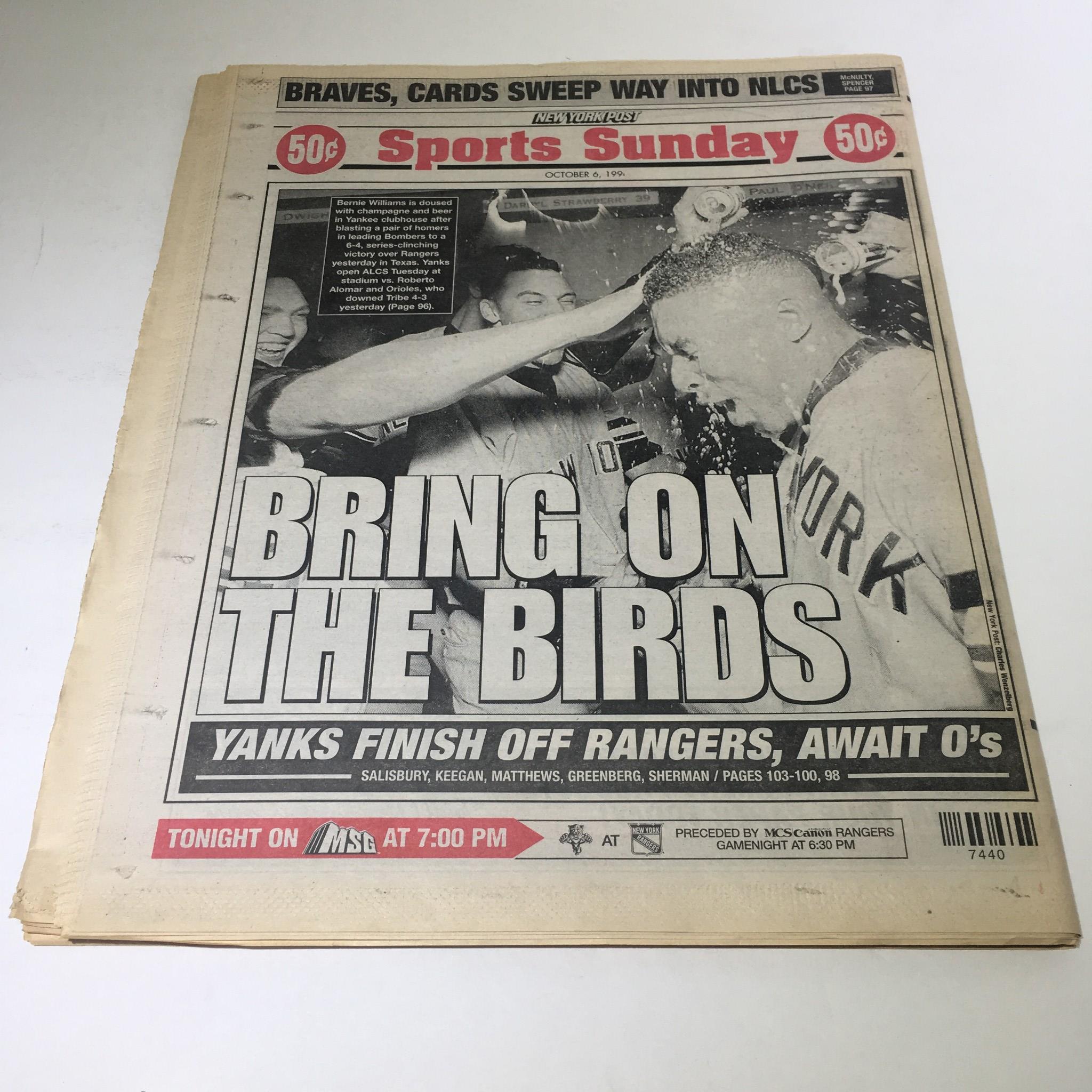 New York Post: Oct 6 1996 Yanks Roll On