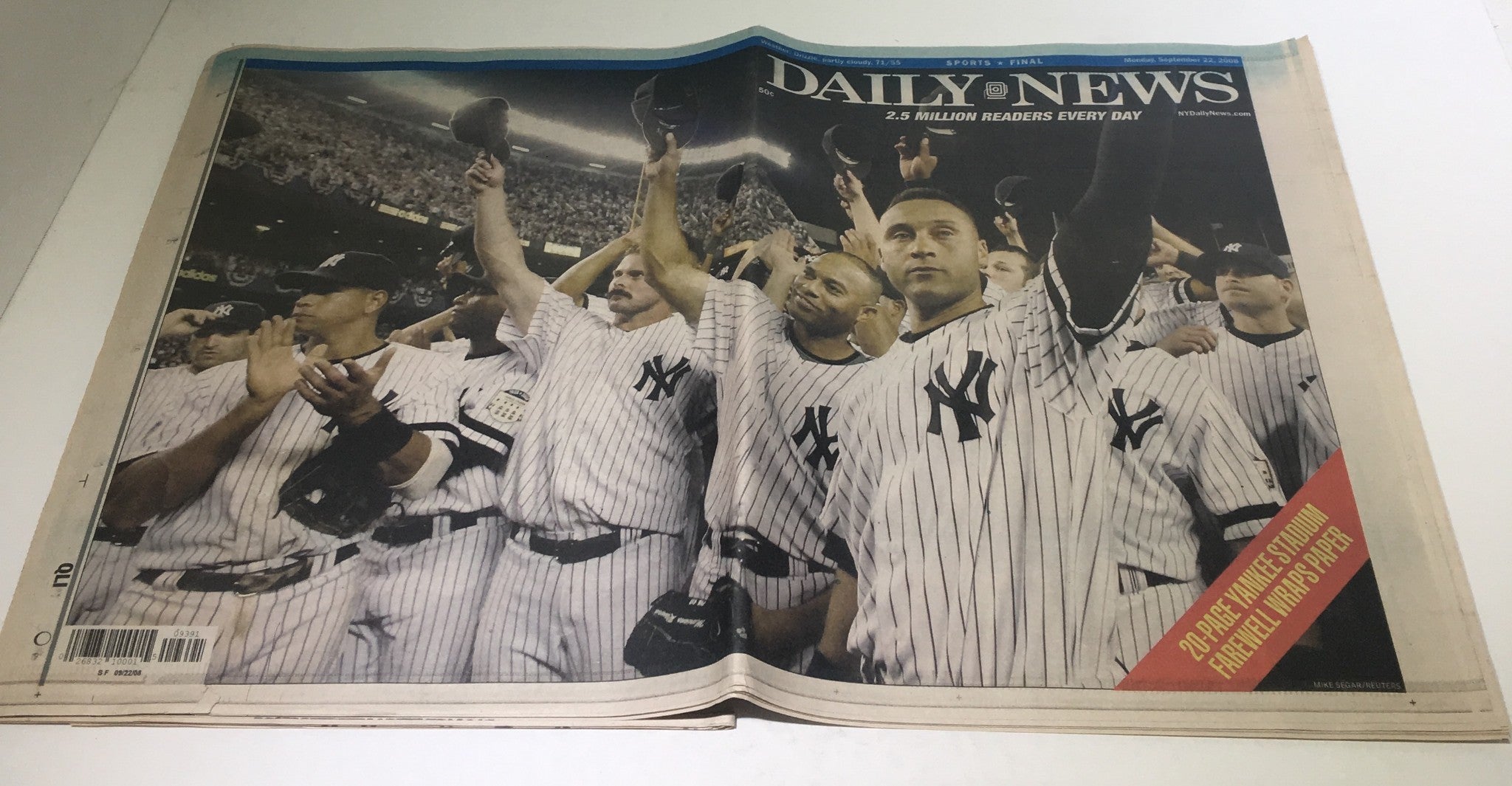 New York Daily News: Sept 22 2008 Yankees Stadium Farewell