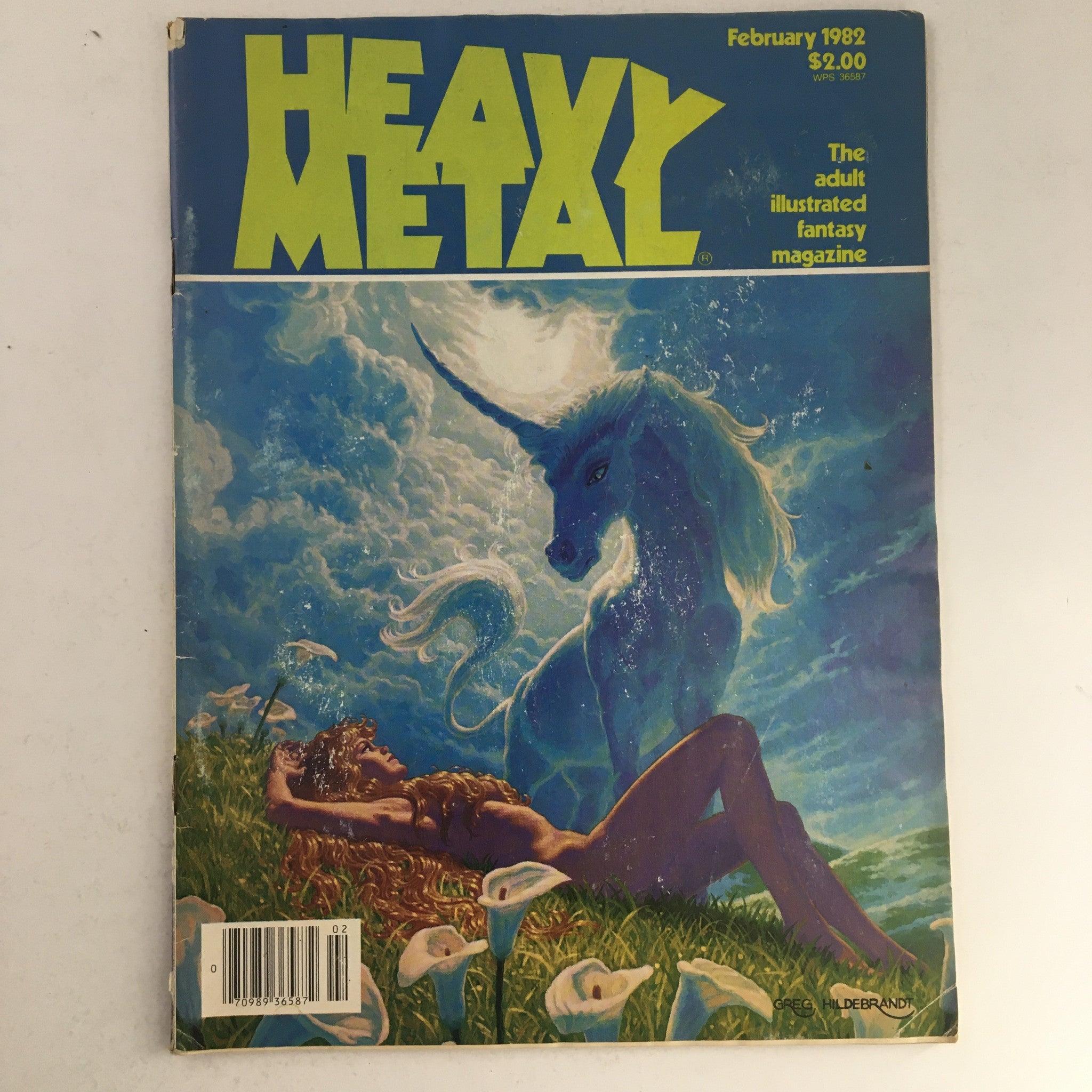 Heavy Metal Magazine February 1982 Gideon Faust Warlock at Large by LW No Label