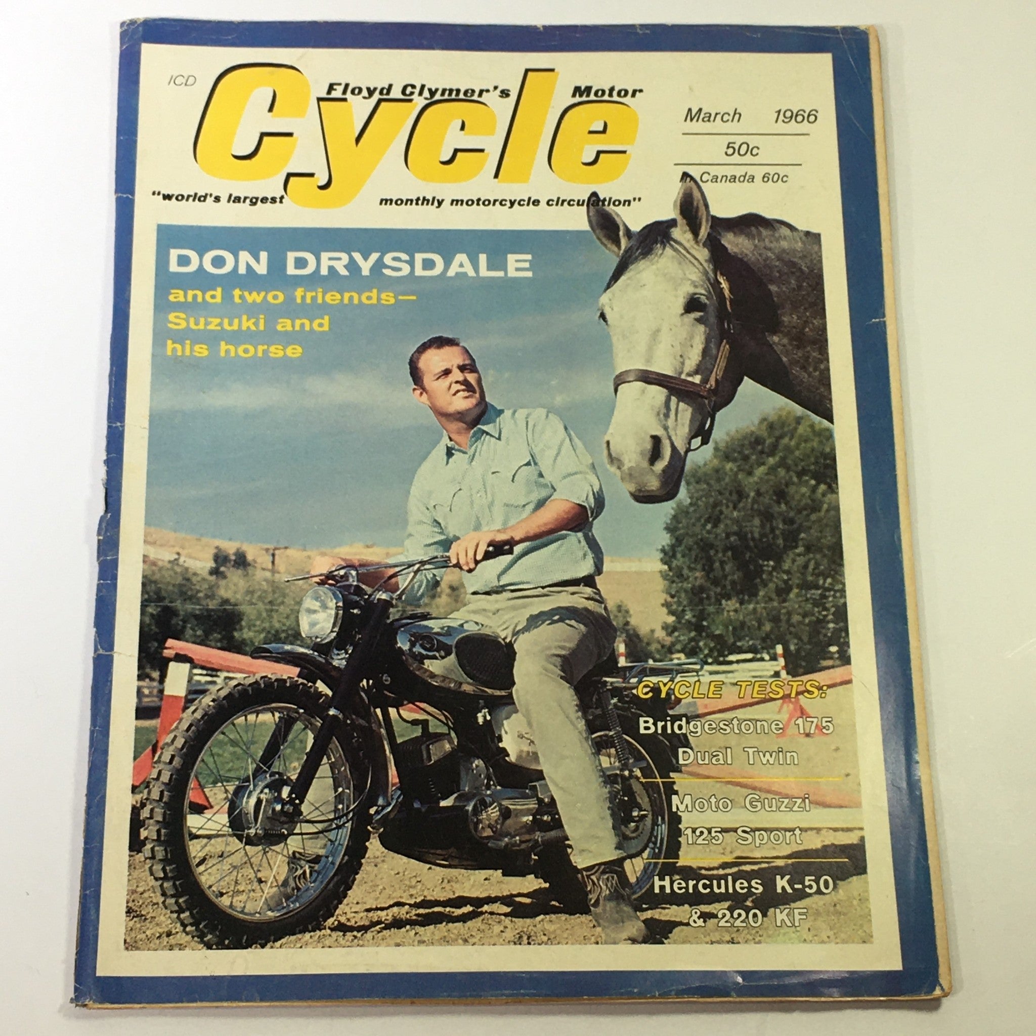 VTG Cycle Magazine March 1966 - Don Dysdale / Bridgestone 175 Dual Twin