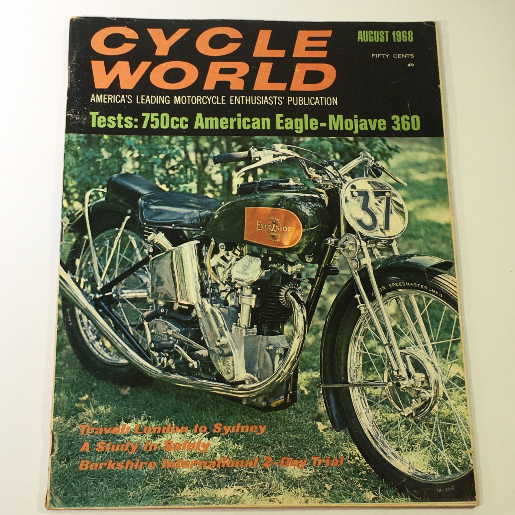 VTG Cycle World Magazine August 1968 - 750cc American Eagle-Mojave 360 Tests