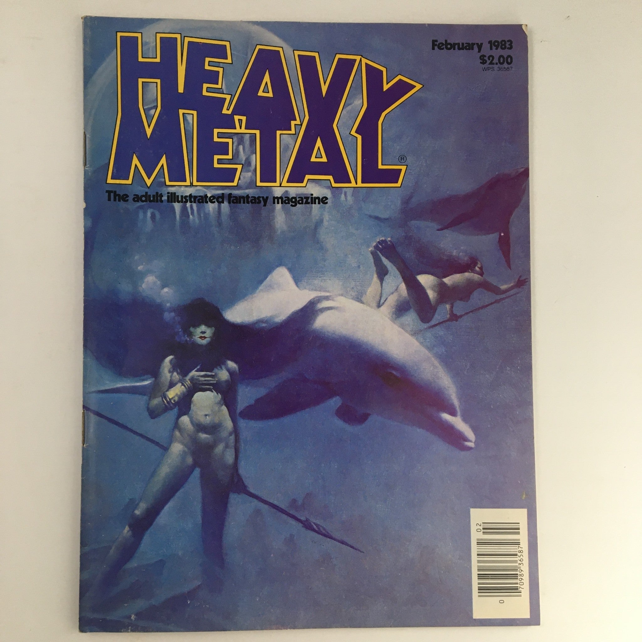 Heavy Metal Magazine February 1983 The Man From Harlem by Guido Crepax No Label