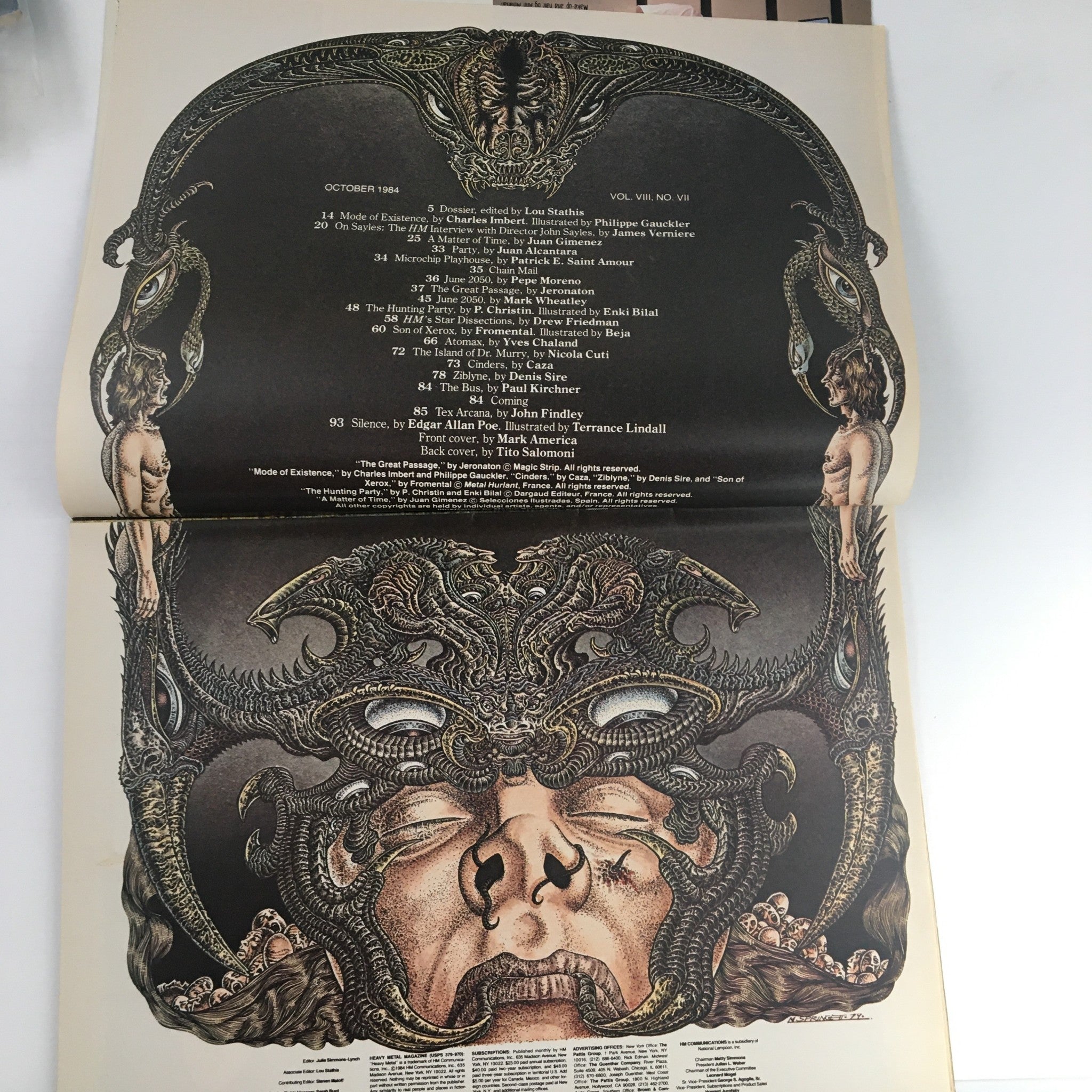 Heavy Metal Magazine October 1984 The Great Passage by Jeronaton No Label