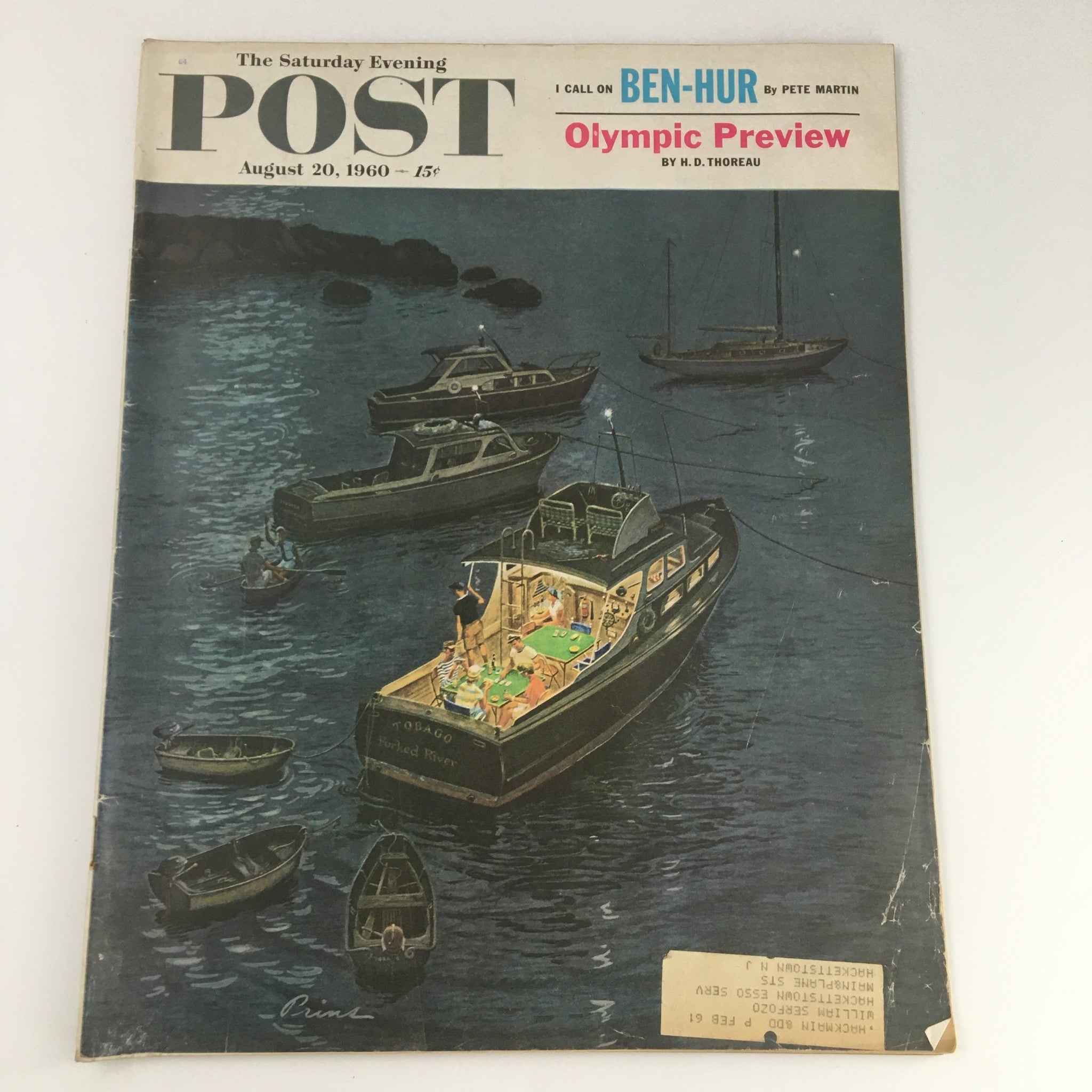 The Saturday Evening Post August 20 1960 I Call On Ben Hur by Pete Martin