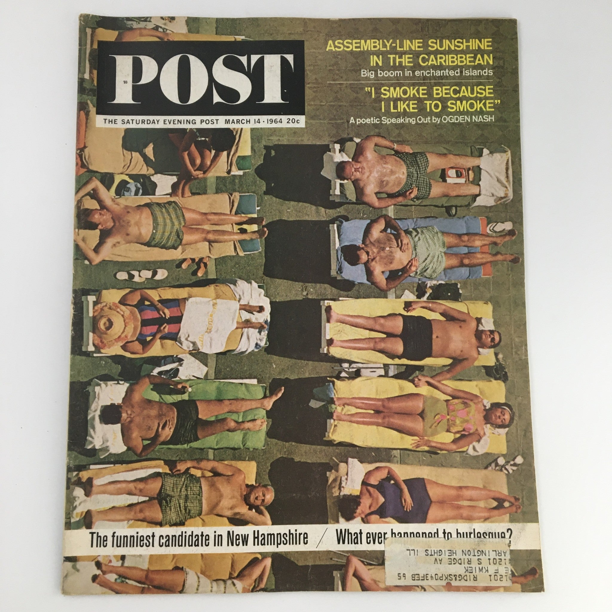 The Saturday Evening Post March 14 1964 Sunshine in the Caribbean Islands Cover