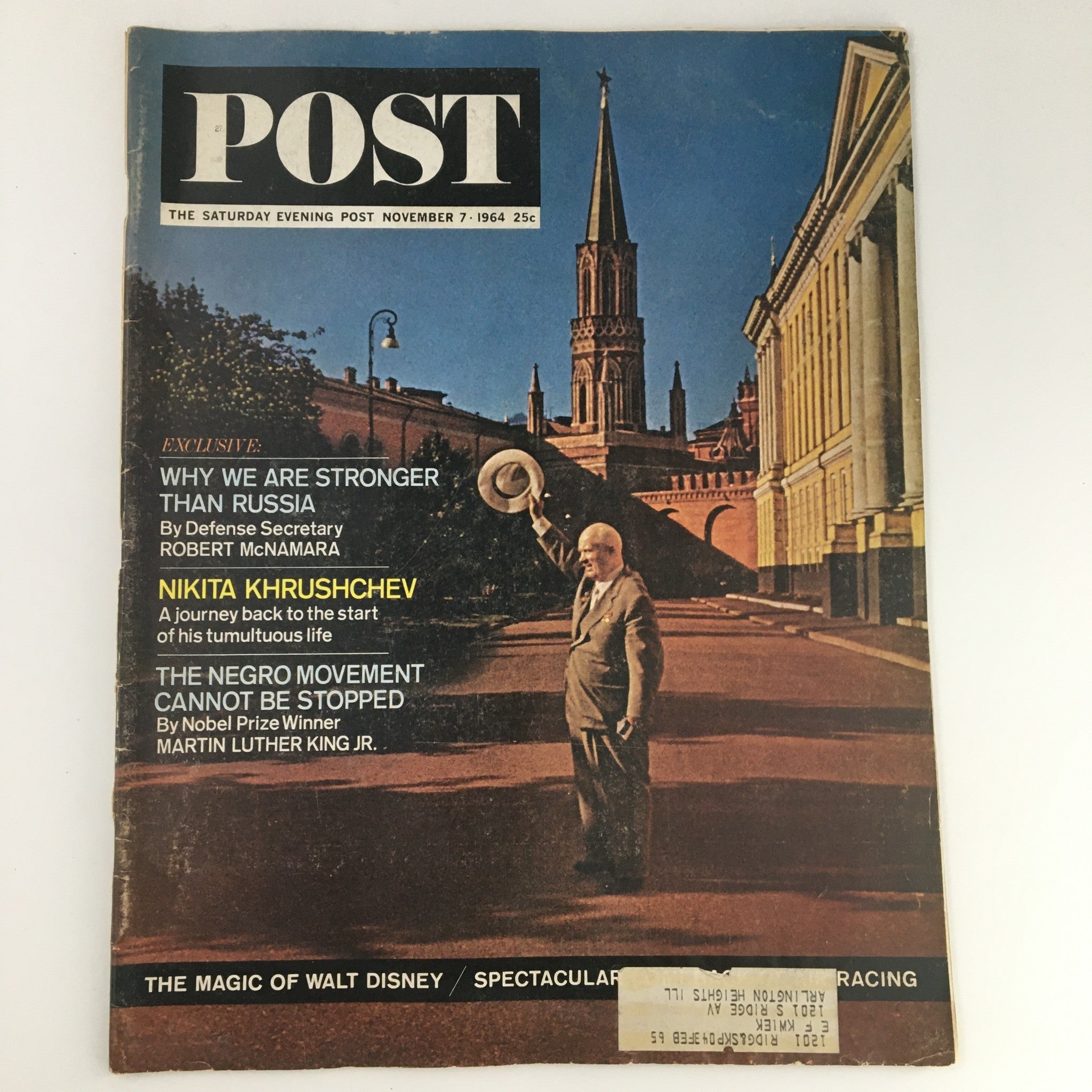 The Saturday Evening Post November 7 1964 Nikita Khrushchev Cover and Feature