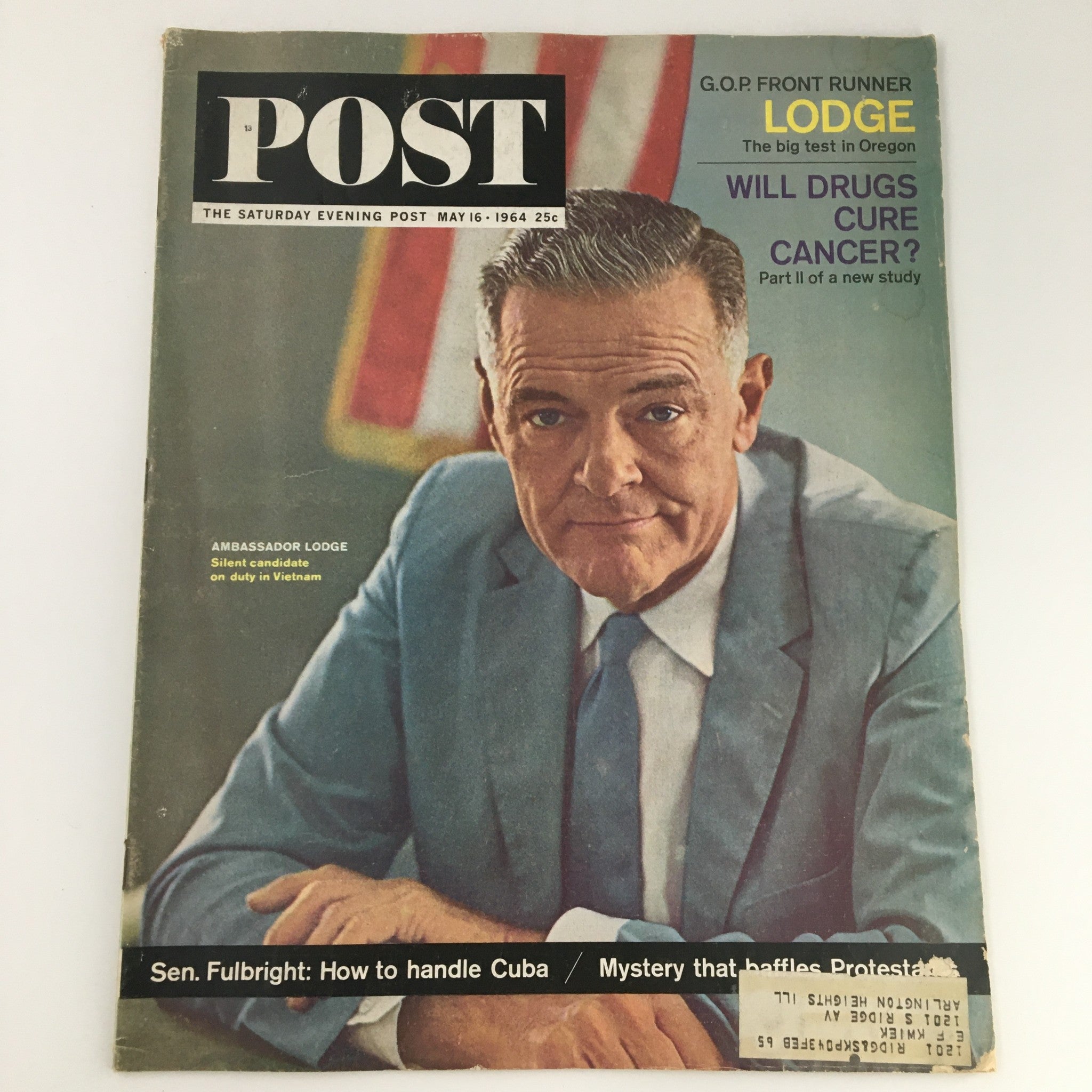 The Saturday Evening Post May 16 1964 Ambassador Henry Cabot Lodge Jr. Cover