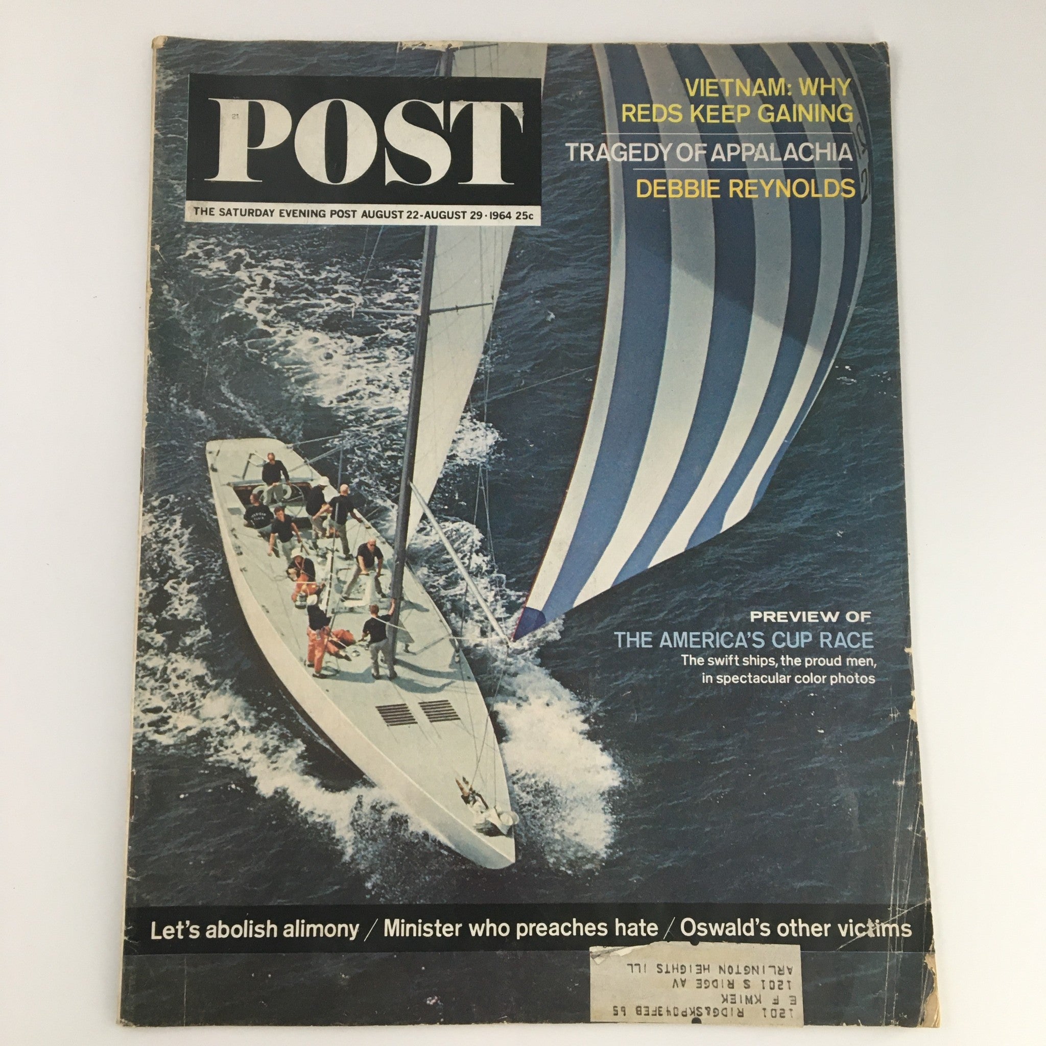 The Saturday Evening Post August 22-29 1964 The America's Cup Race Preview