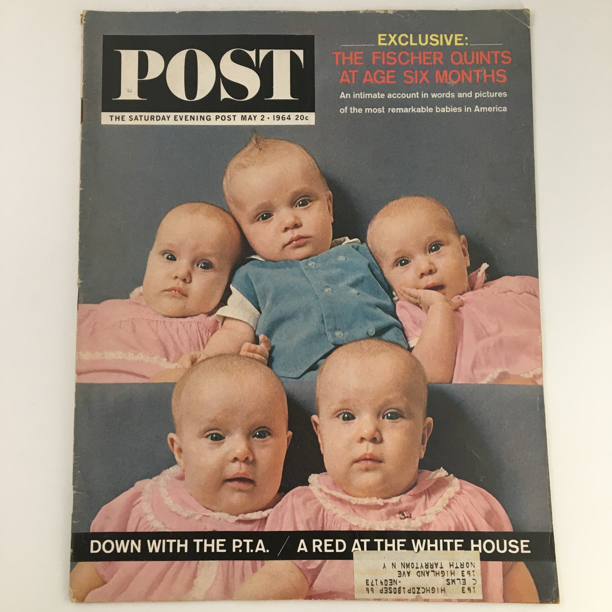 The Saturday Evening Post May 2 1964 The Fischer Quintuplets in 6 Months Cover