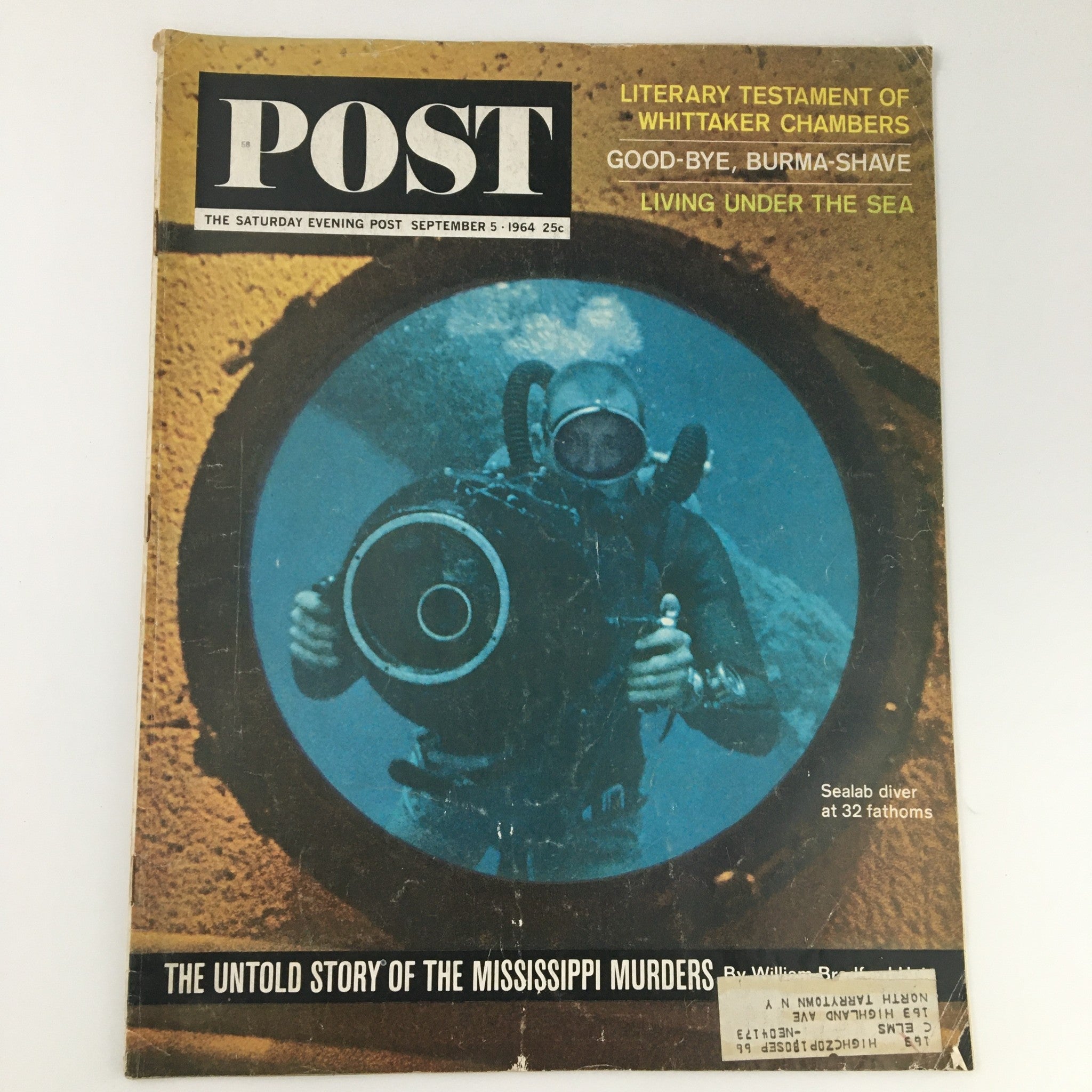 The Saturday Evening Post September 5 1964 Living Under The Sea Feature Cover