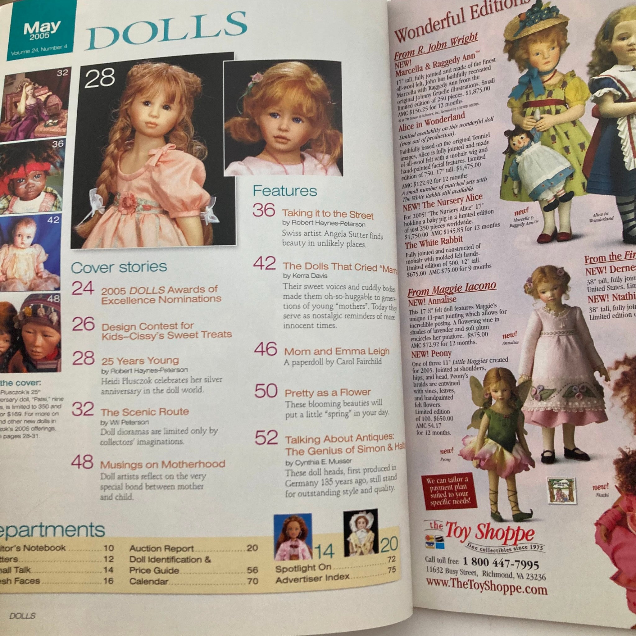 Dolls Magazine May 2005 Vol 24 No. 4 Heidi Plusczok's Mother & Child