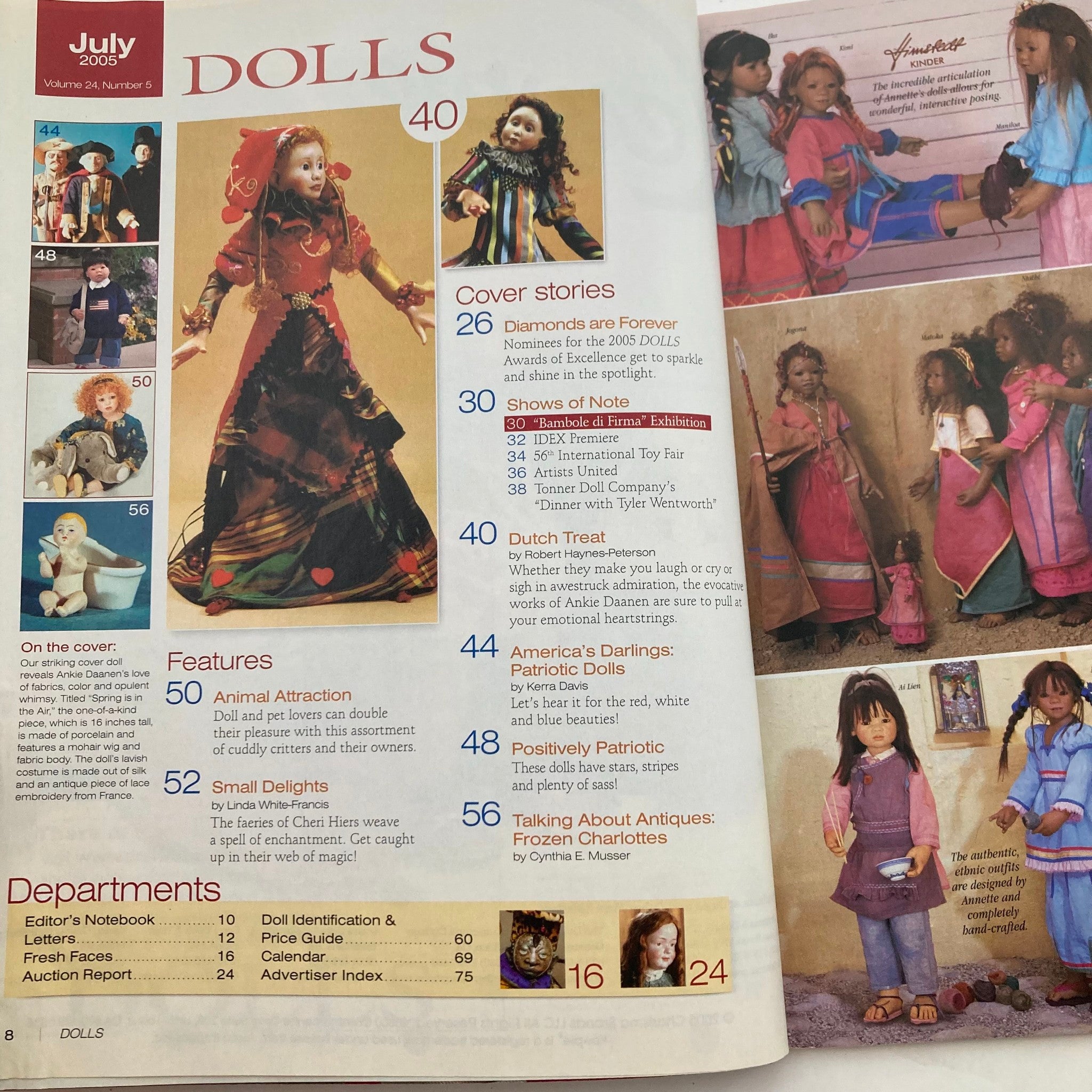 Dolls Magazine July 2005 Ankie Daanen's Dutch Treats Frozen Charlottes