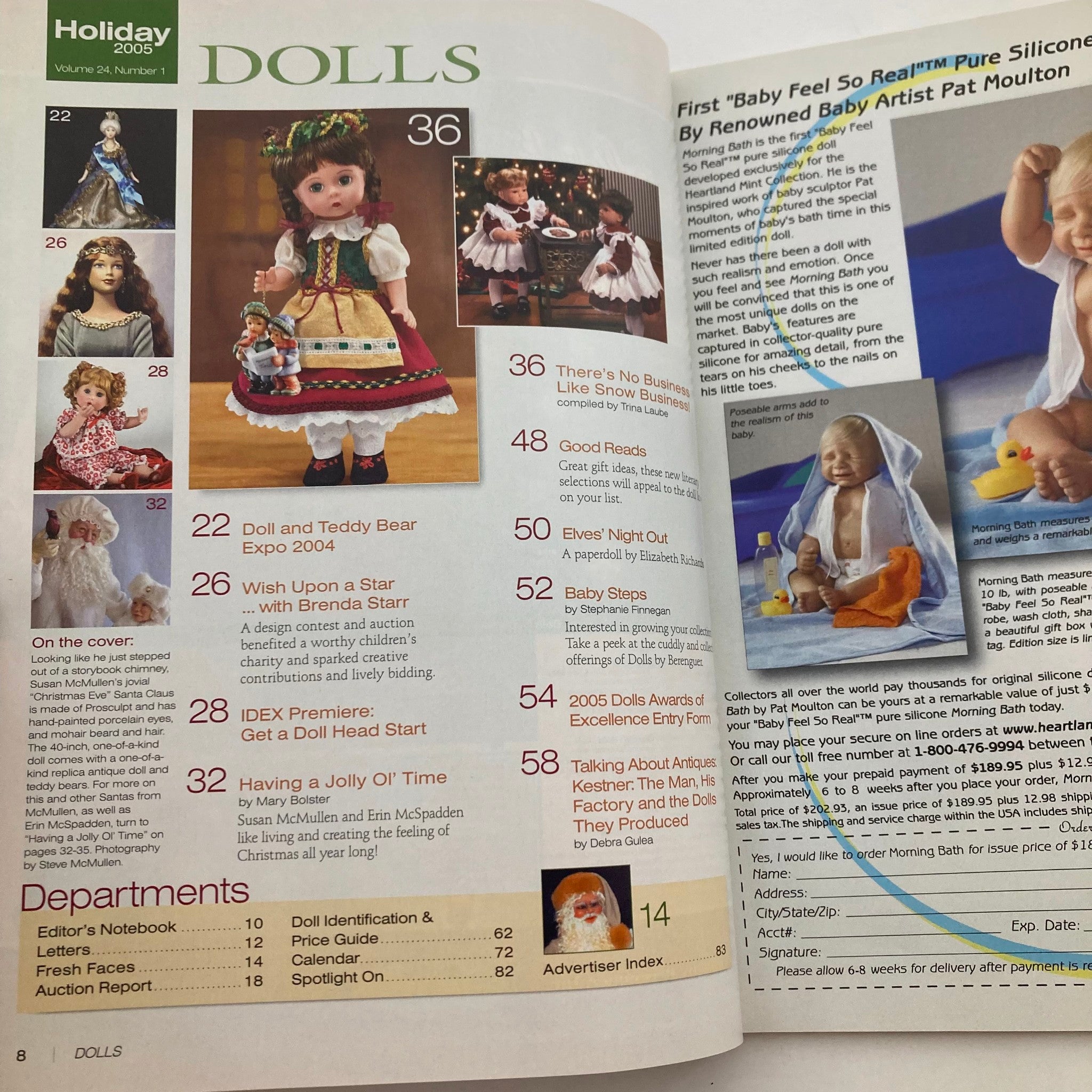 Dolls Magazine Holiday 2005 Vol 24 No. 1 Susan McMullen's Christmas Eve Santa