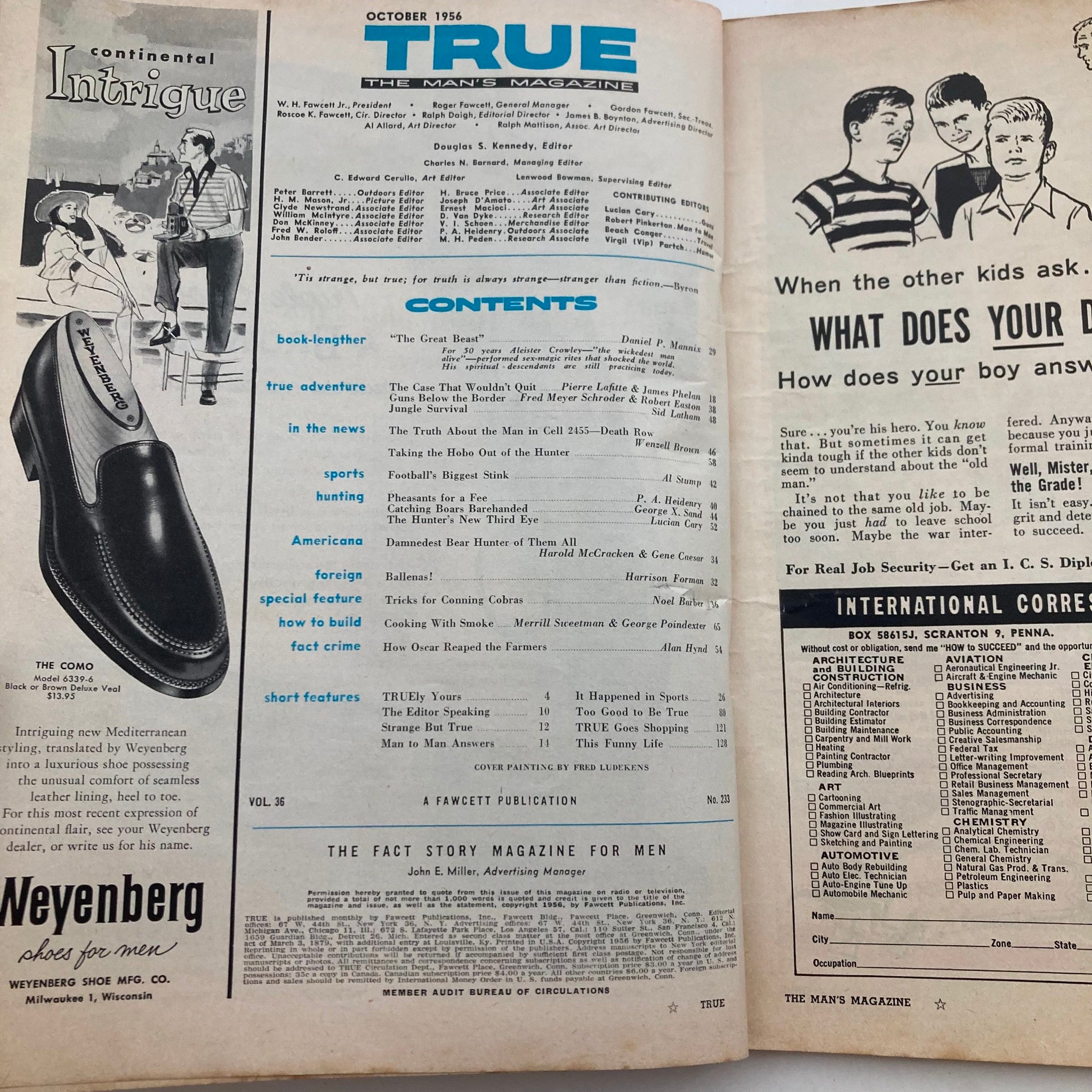 VTG True Magazine October 1956 Vol 36 No. 233 Wickedest Man In The World