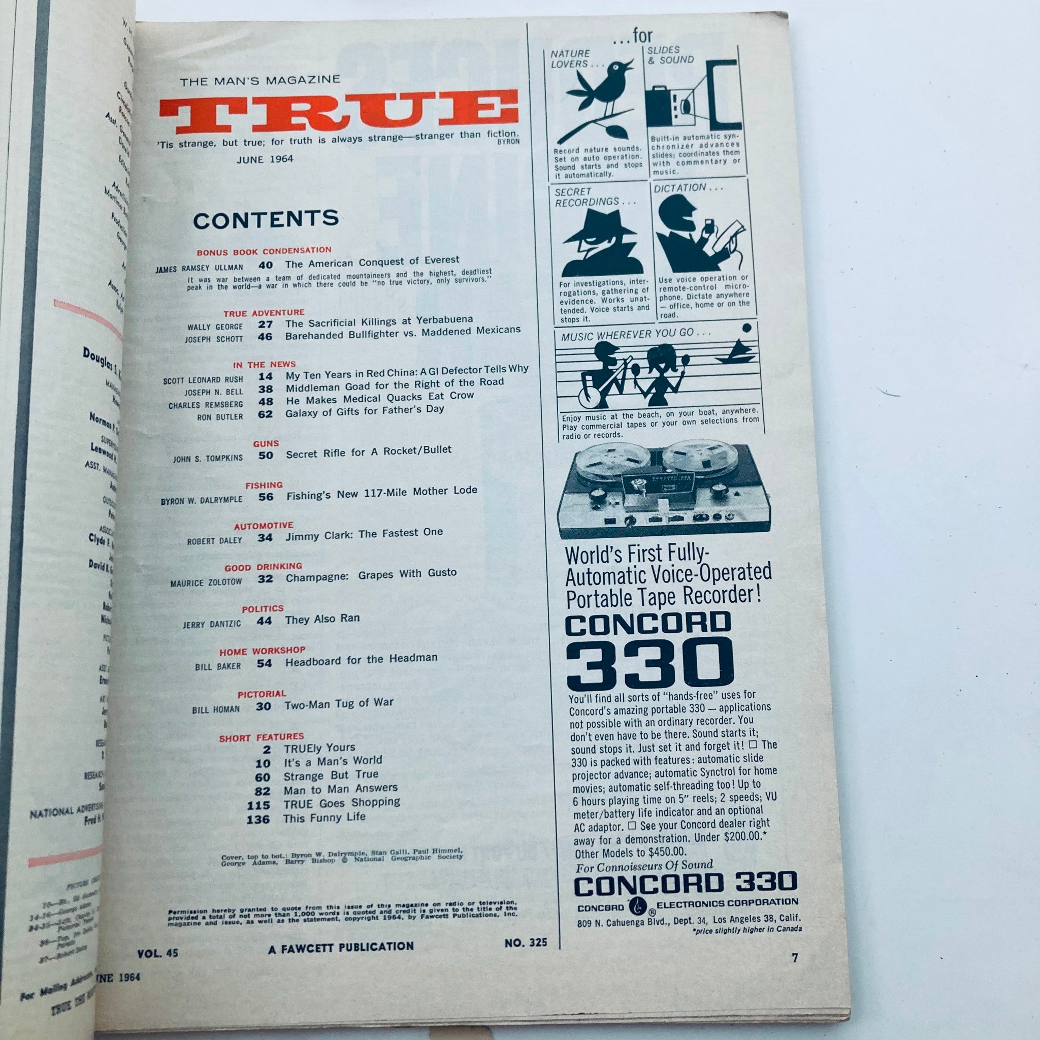 VTG True Magazine June 1964 Vol 45 No. 325 Sacrificial Killings at Yerbabuena