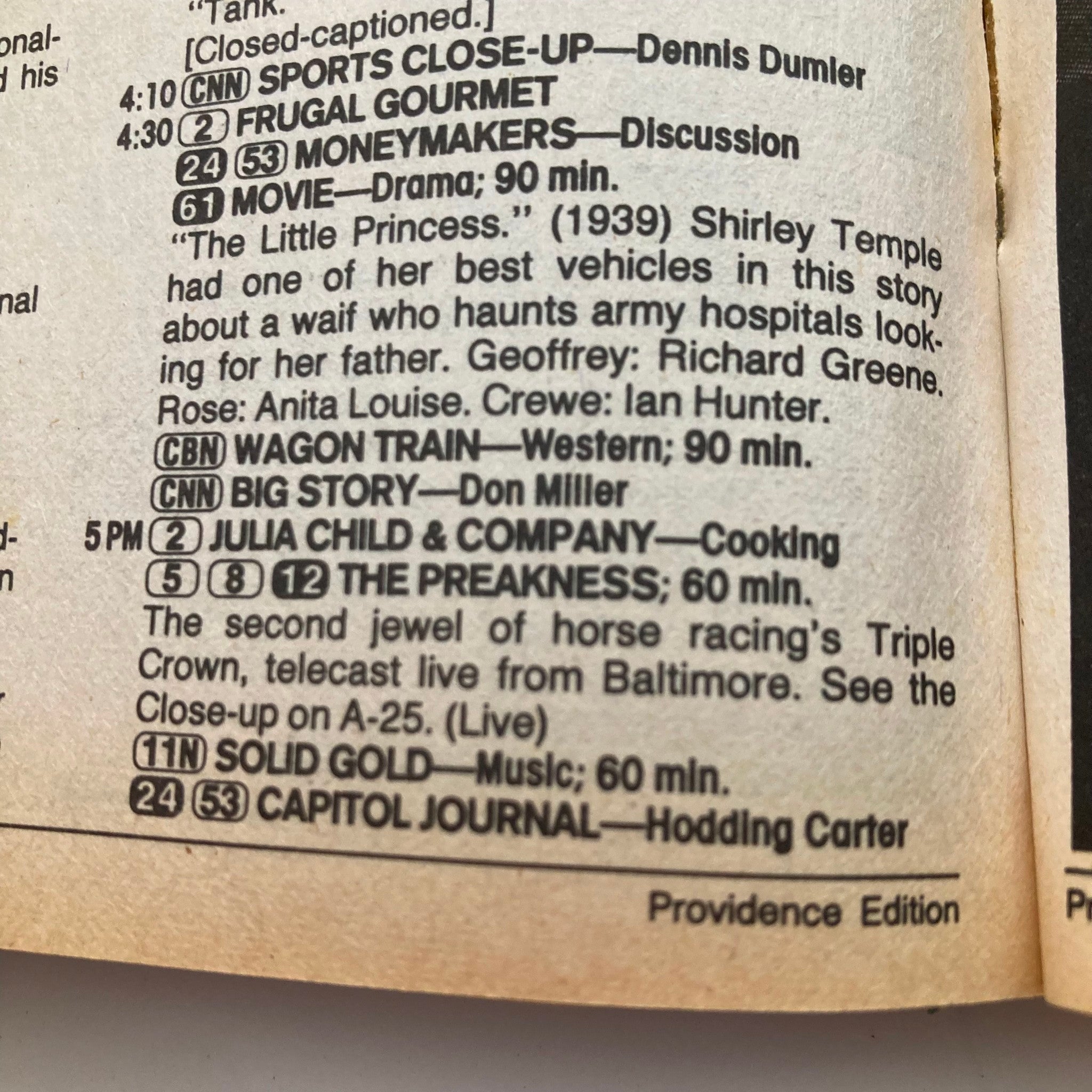 Inside page of TV Guide Magazine May 18 1985 detailing television listings and programming highlights, reflecting the entertainment landscape of the mid-80s.