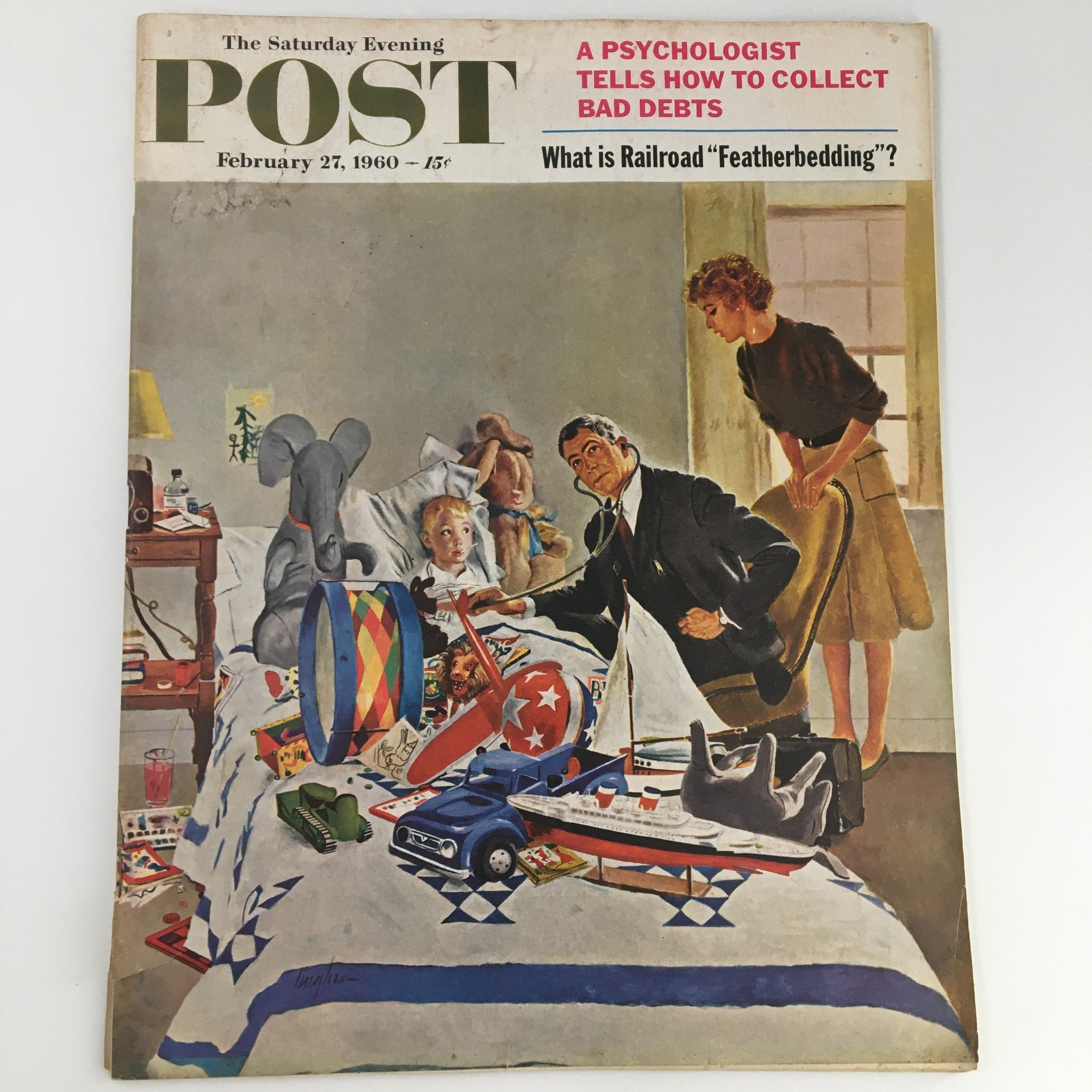 The Saturday Evening Post February 27 1960 Collect Bad Debts Feature, Newsstand