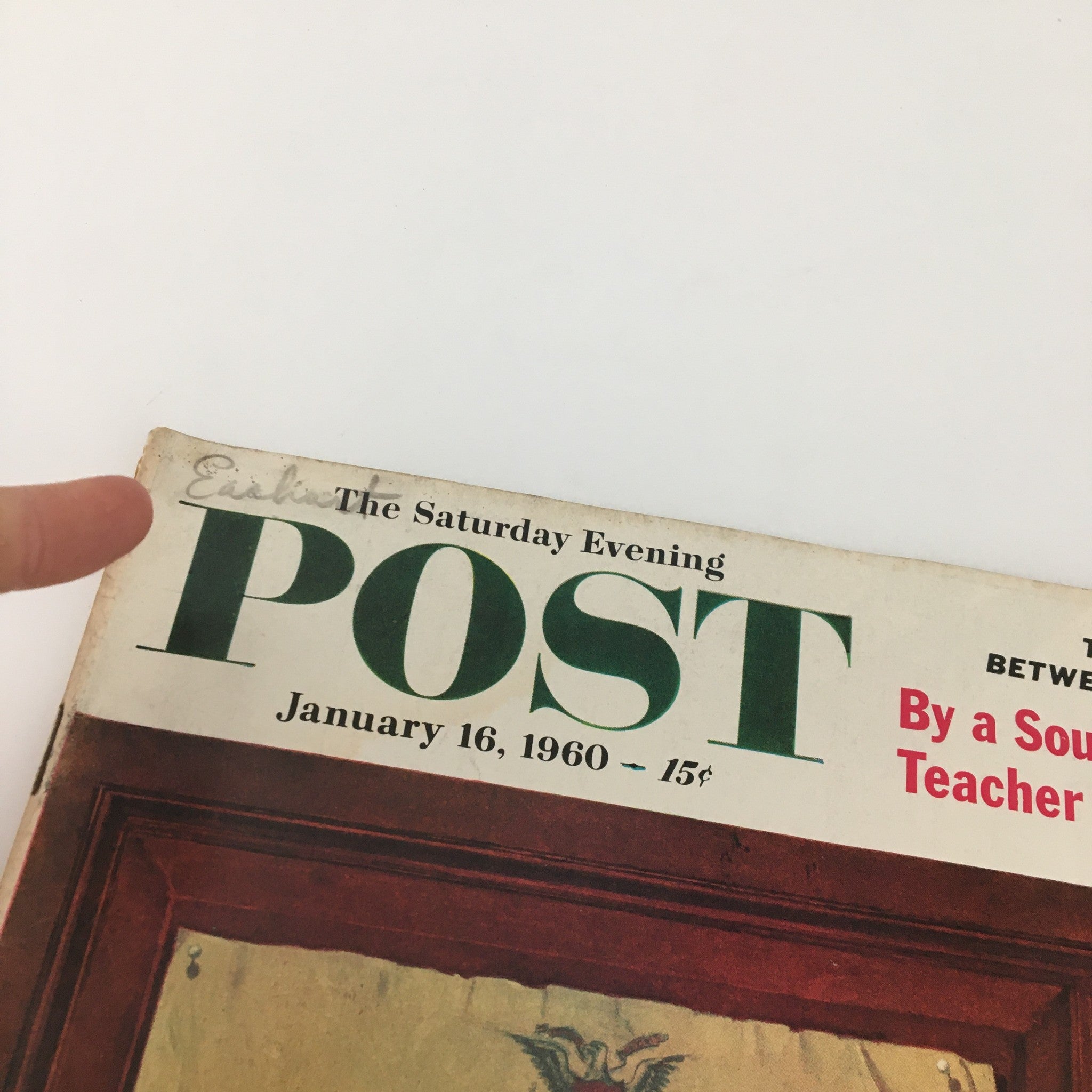 The Saturday Evening Post January 16 1960 Benjamin Franklin Letter, Newsstand