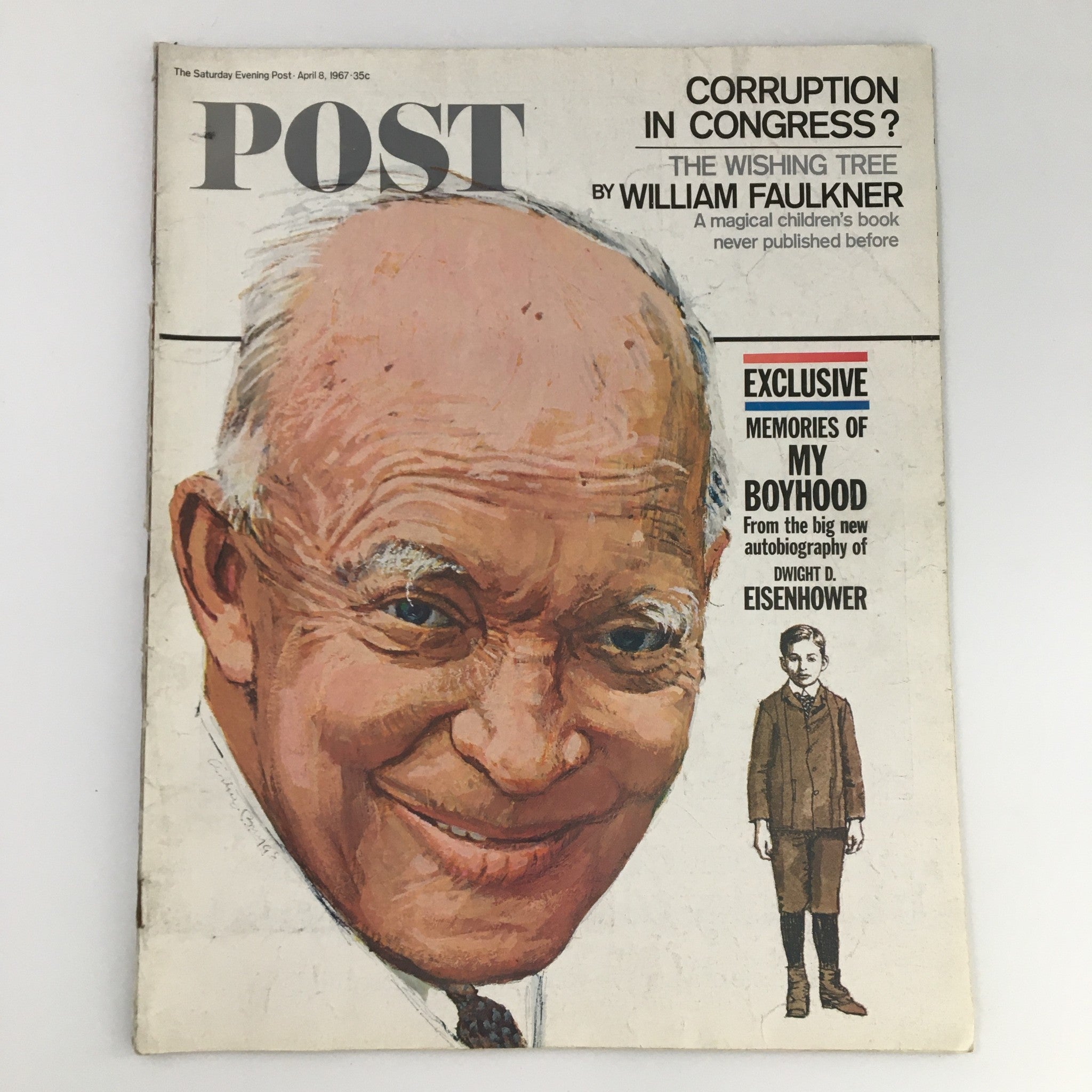 The Saturday Evening Post April 8 1967 Dwight D. Eisenhower Cover, Newsstand