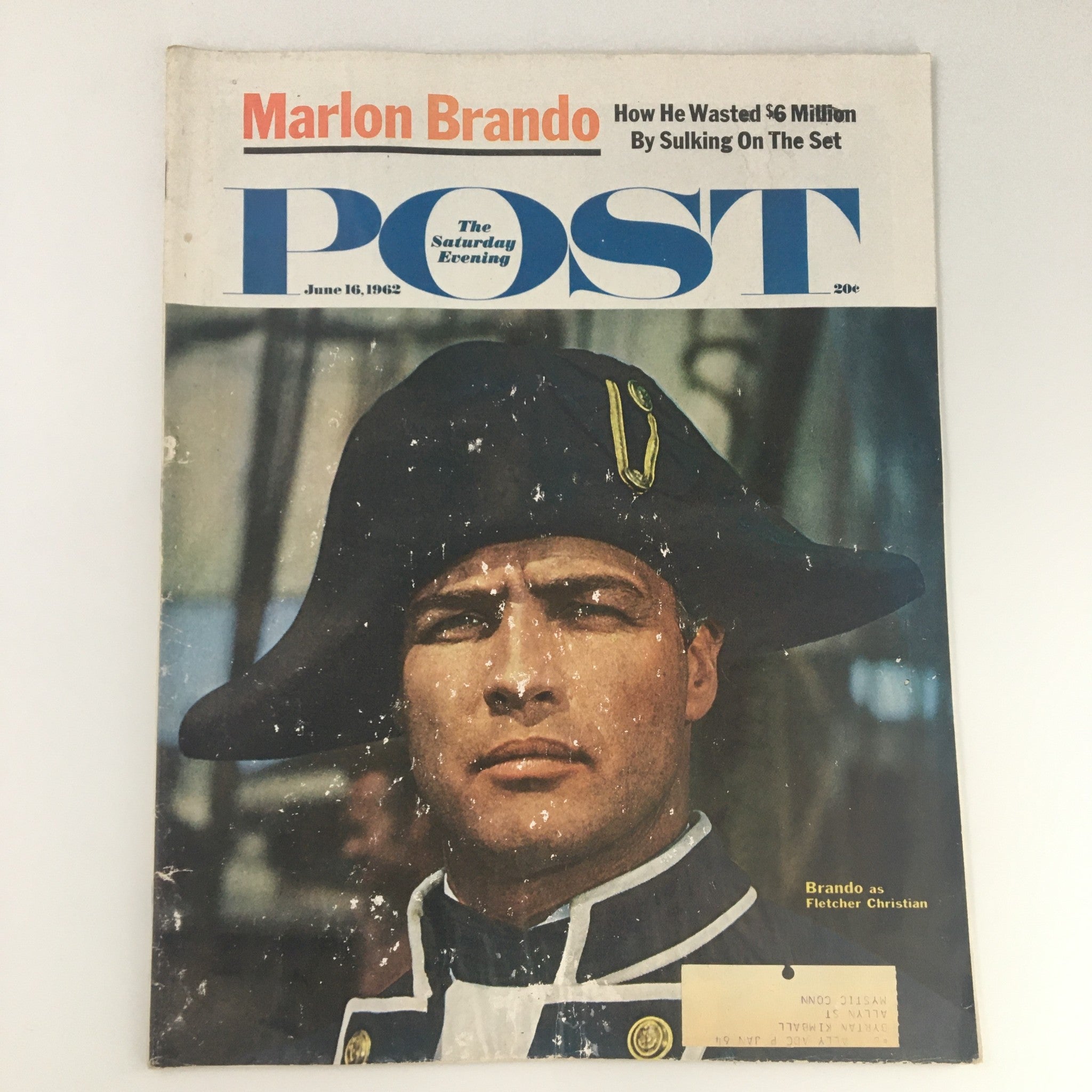 The Saturday Evening Post June 16 1962 Actor Marlon Brando as Fletcher Christian