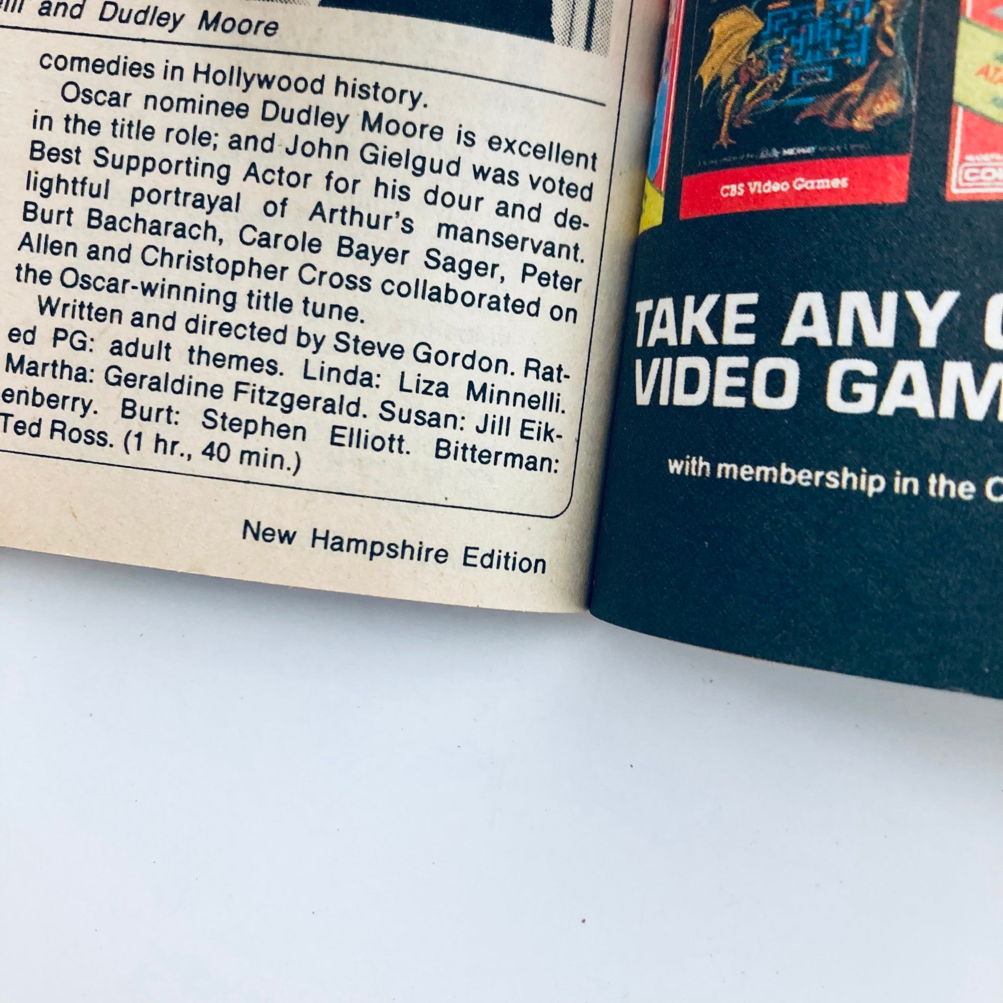 Inside page of TV Guide Magazine July 16, 1983, showcasing movie listings and reviews, part of the New Hampshire Edition, highlighting notable film details.