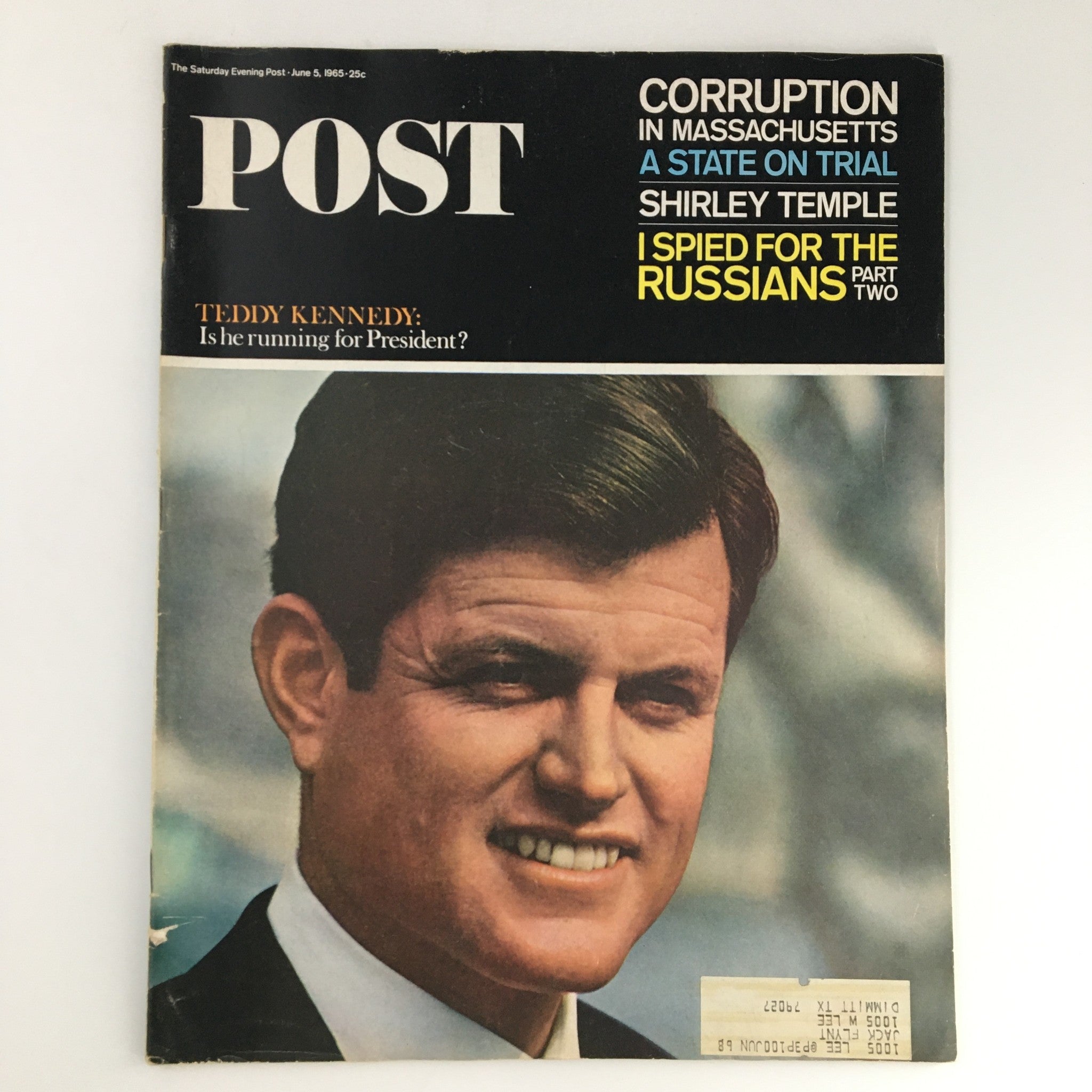 The Saturday Evening Post June 5 1965 Senator Teddy Kennedy Cover and Feature