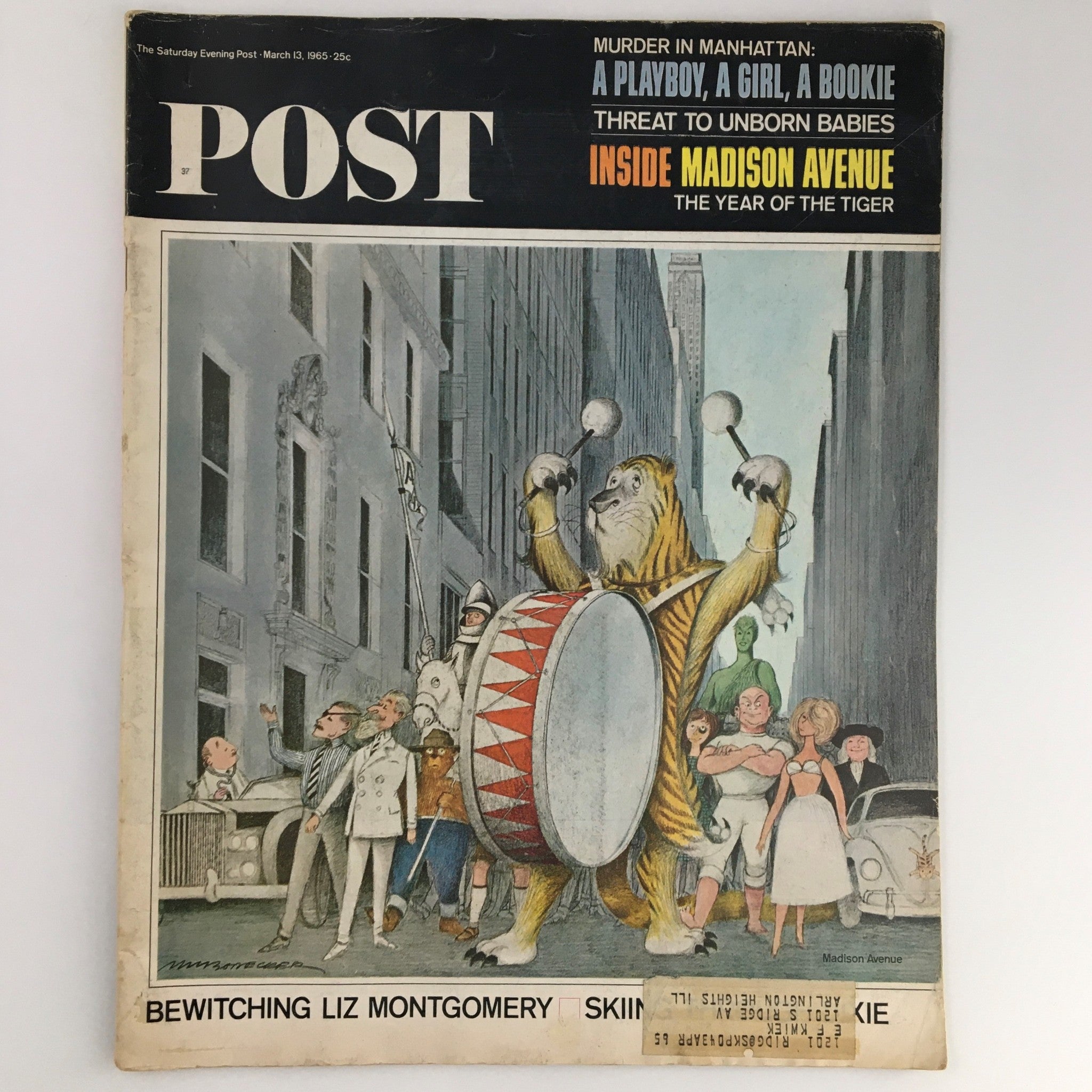 The Saturday Evening Post March 13 1965 Inside Madison Avenue Year of the Tiger