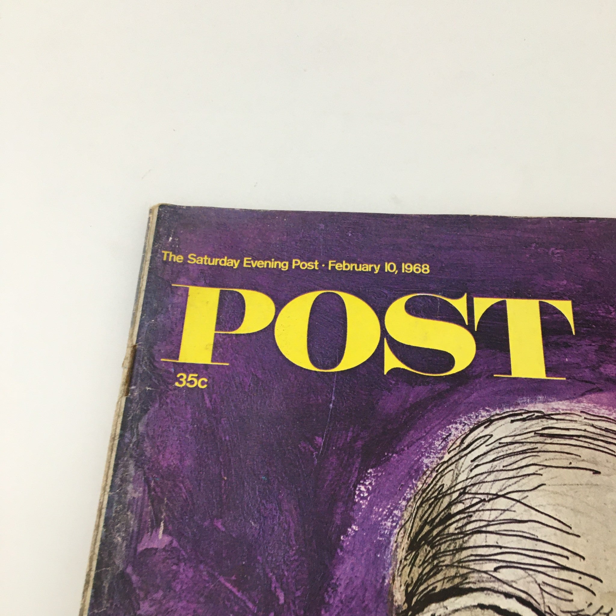 The Saturday Evening Post February 10 1968 Lyndon B. Johnson Illustration Cover