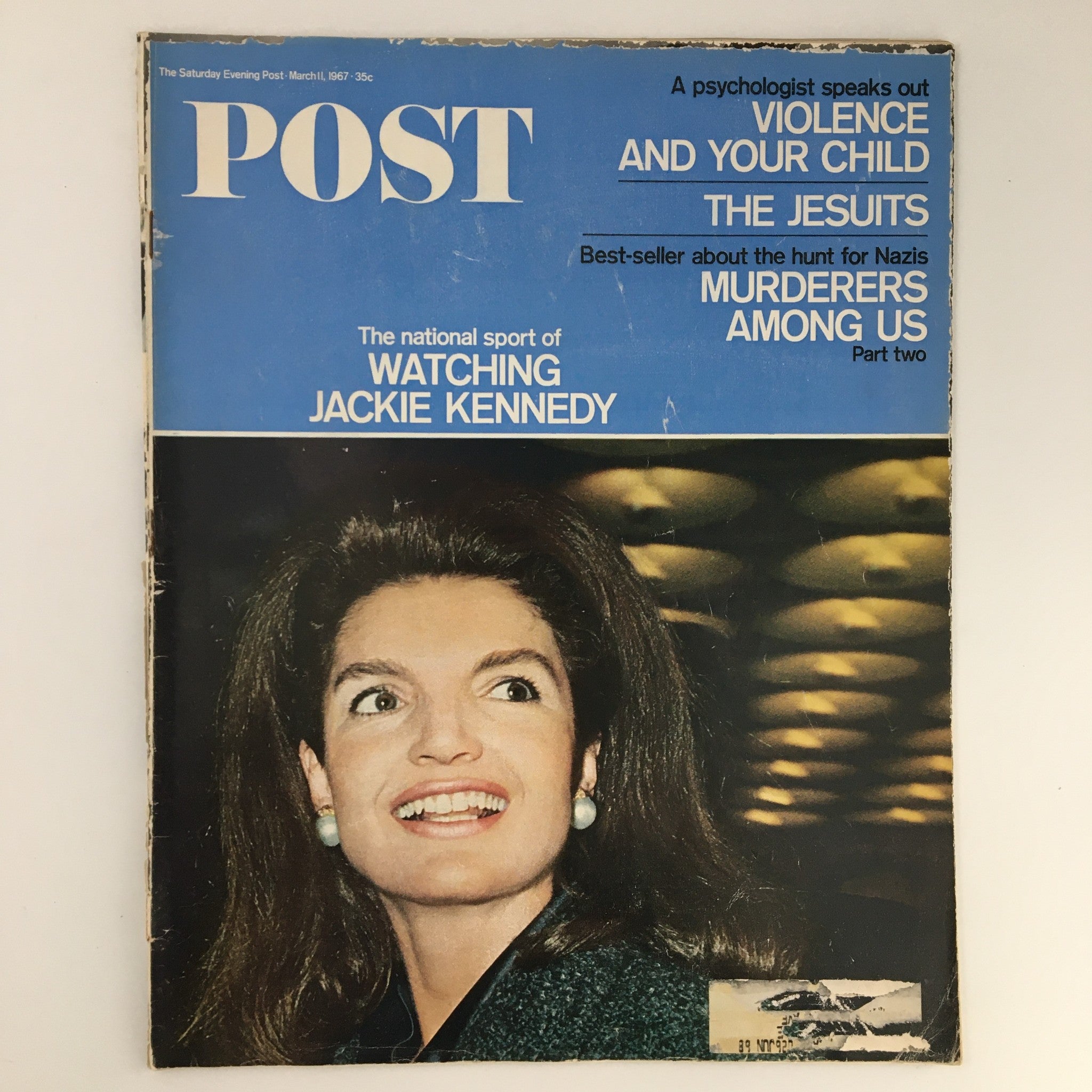 The Saturday Evening Post March 11 1967 Sport of Watching Jackie Kennedy Feature