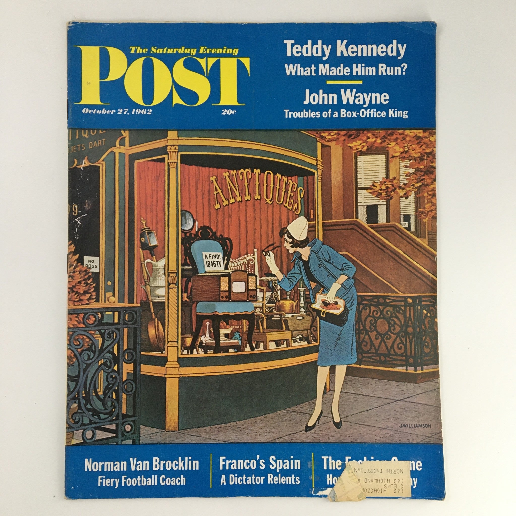 The Saturday Evening Post October 27 1962 Teddy Kennedy and John Wayne Feature