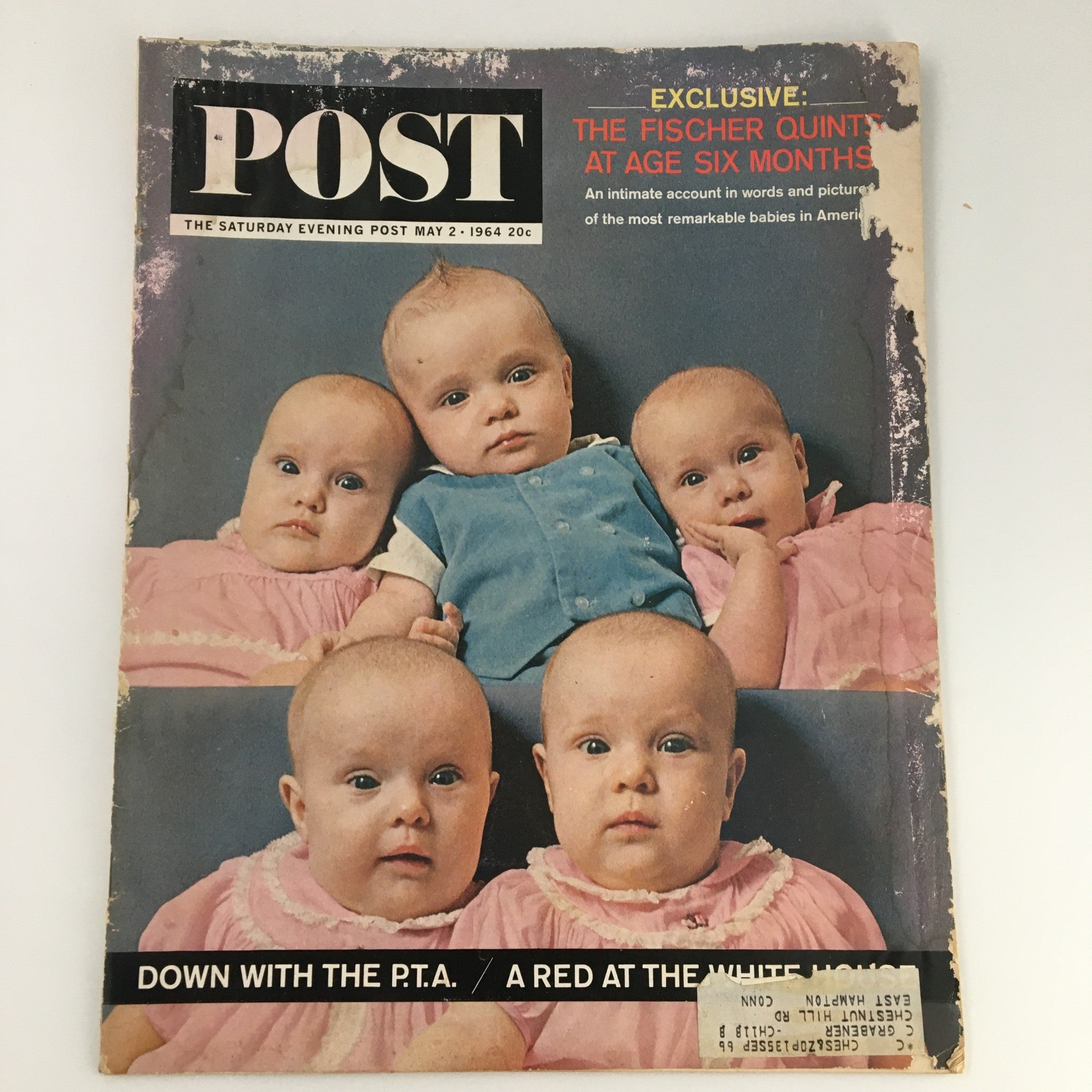 The Saturday Evening Post May 2 1964 The Fischer Quintuplets at 6 Months Feature