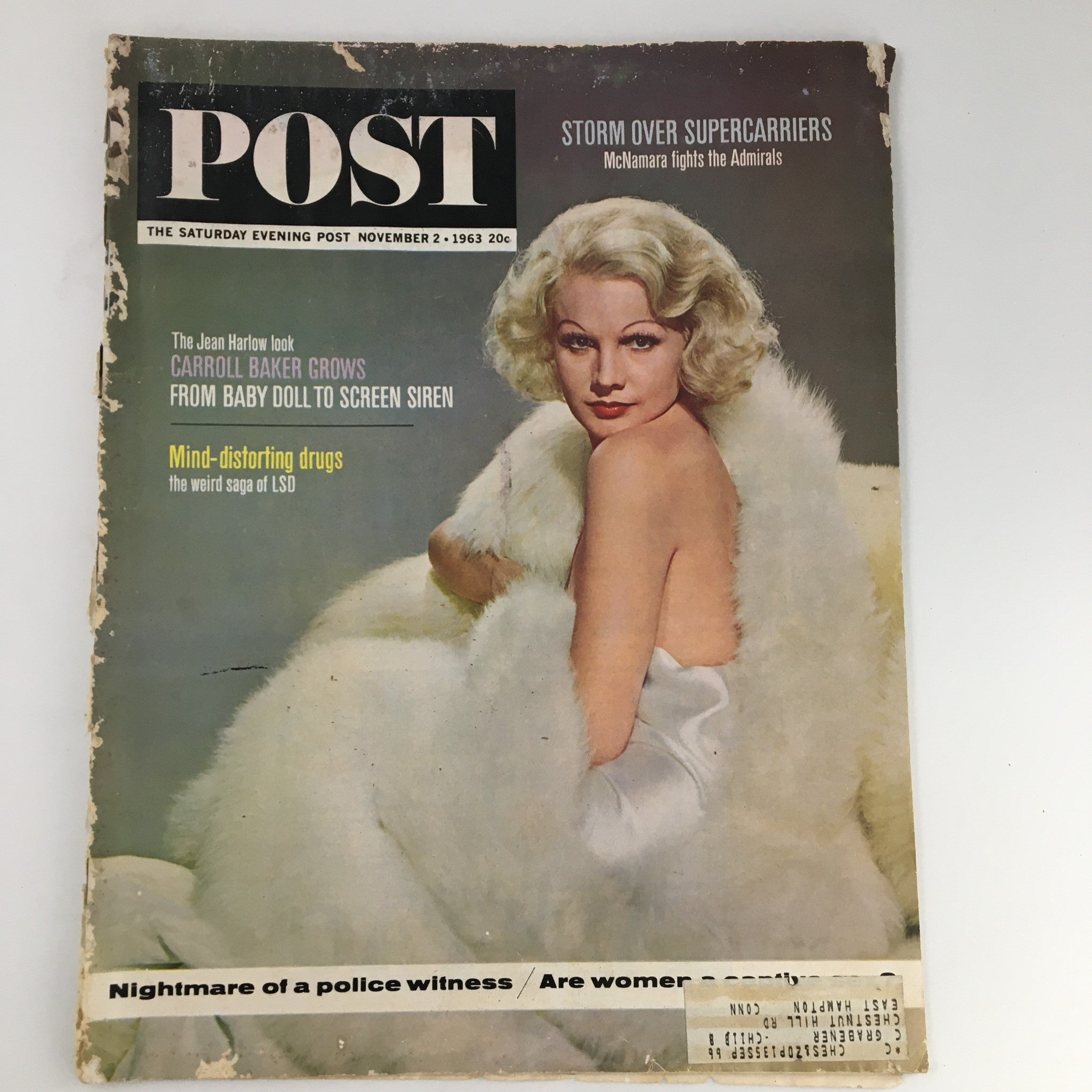 The Saturday Evening Post November 2 1963 Jean Harlow Look Carroll Baker Feature