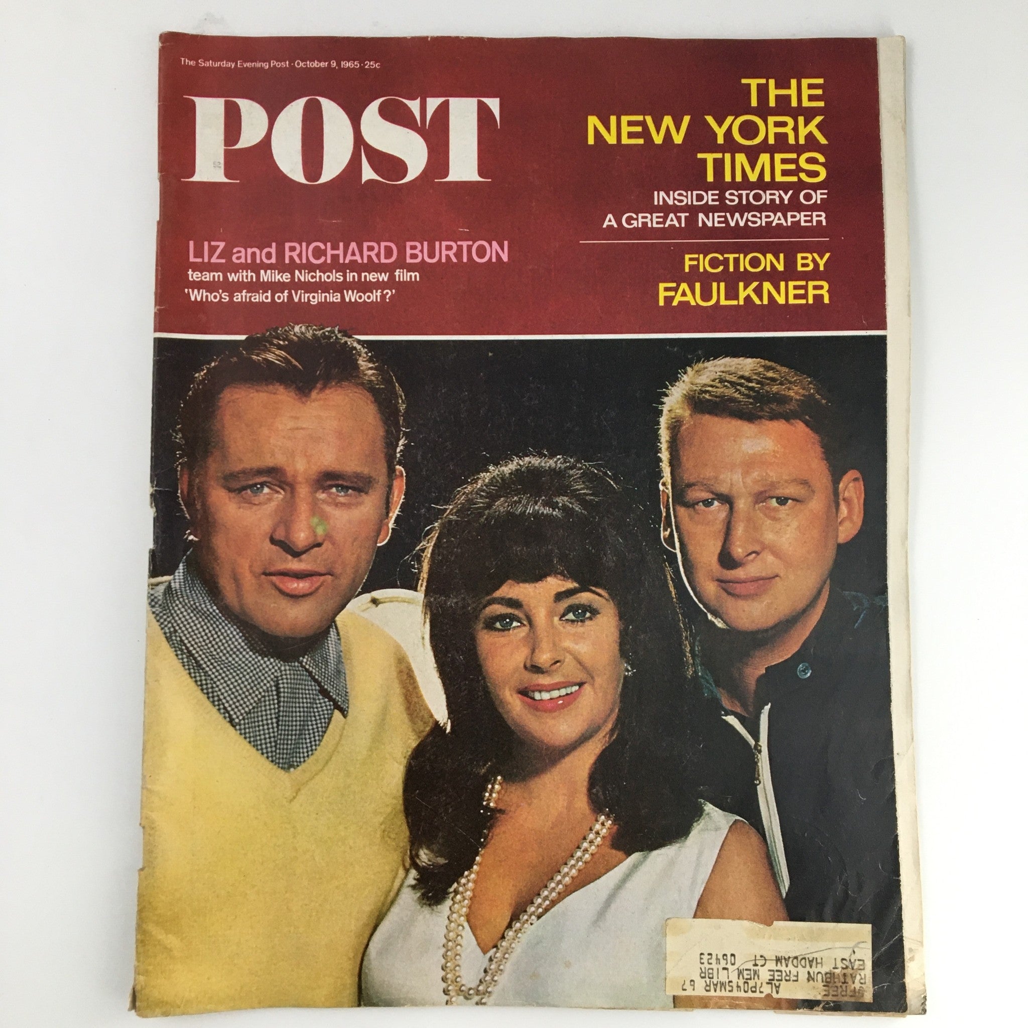 The Saturday Evening Post October 9 1965 Liz Taylor, Richard Burton Mike Nichols