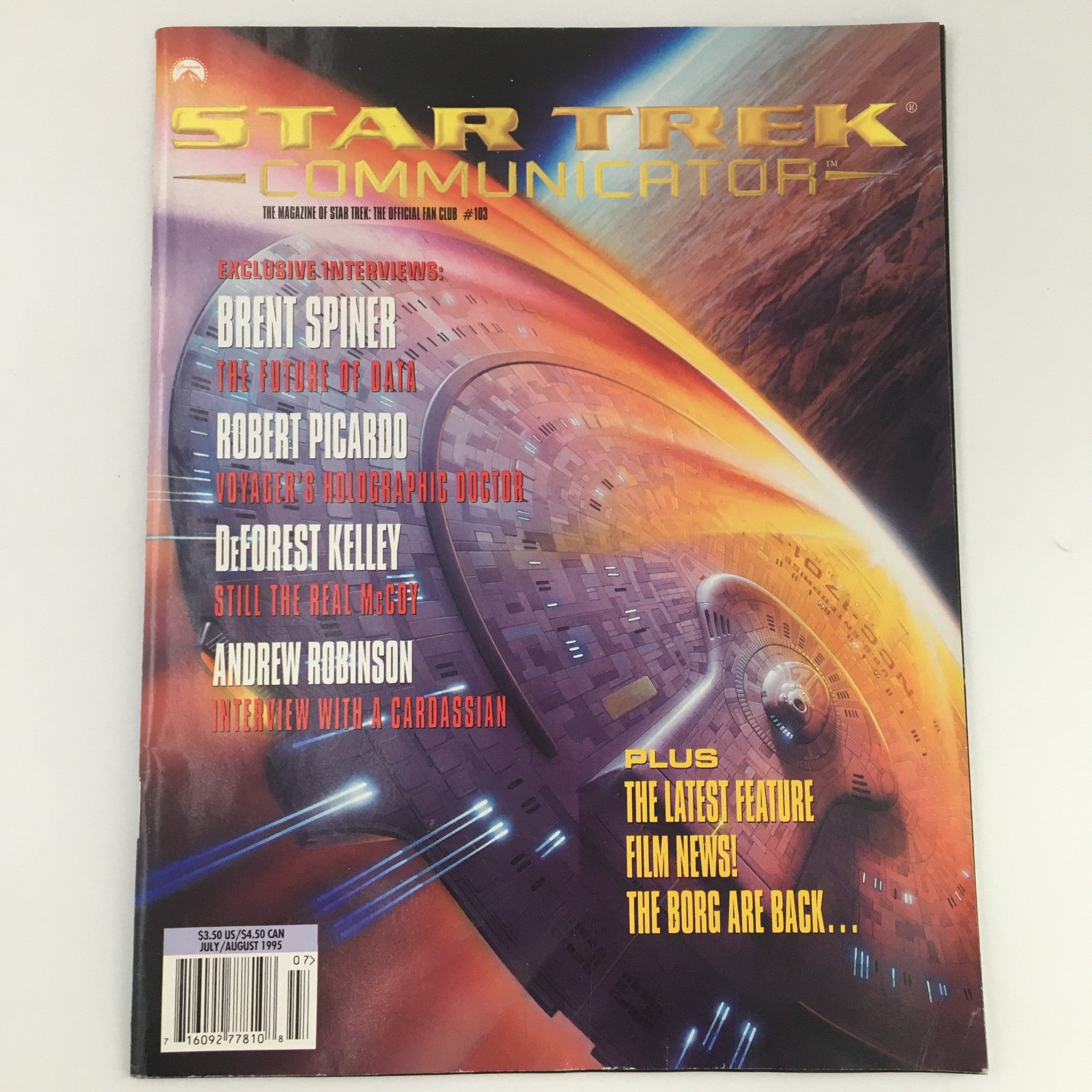 Star Trek Communicator Magazine July August 1995 Brent Spiner Feature, Newsstand