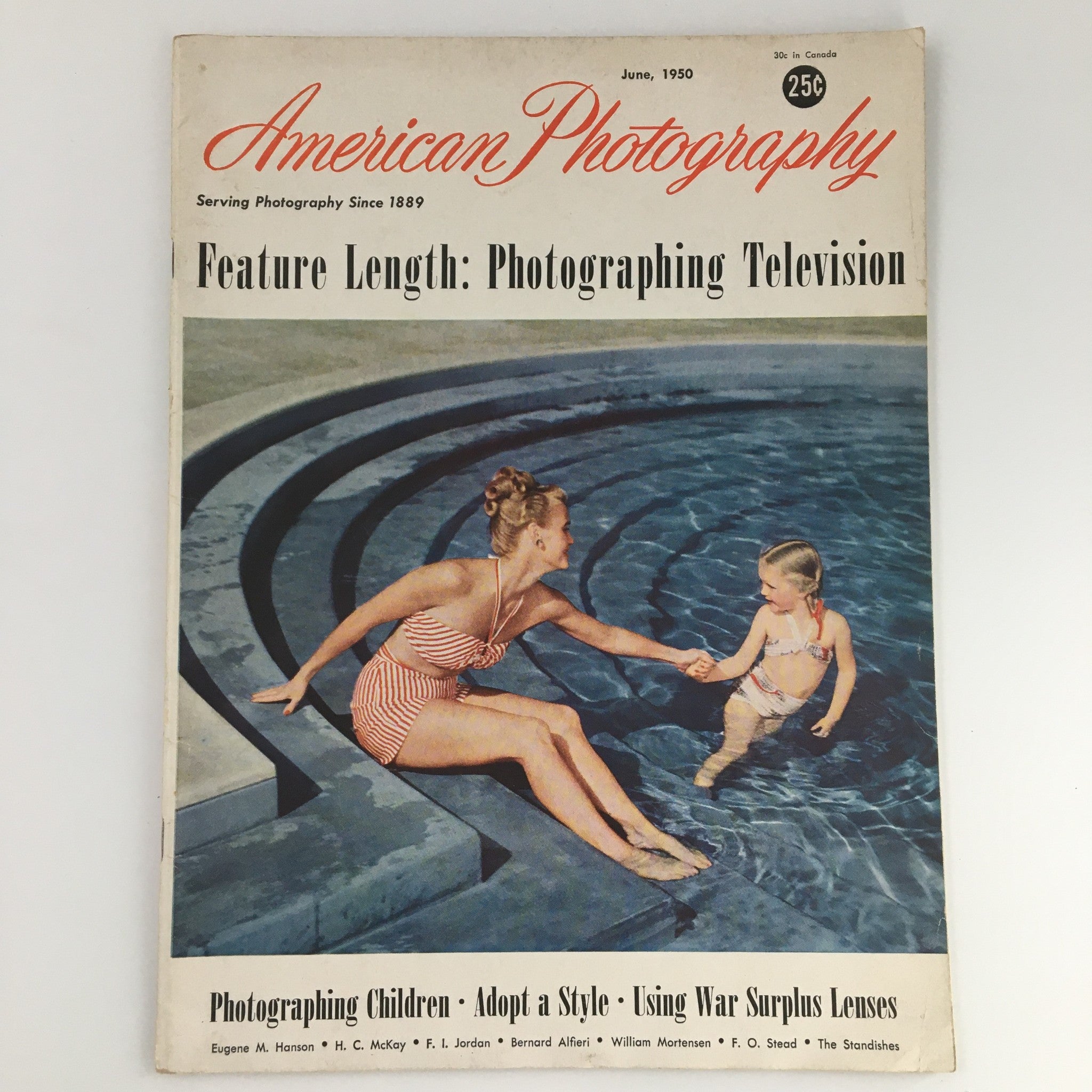 VTG American Photography June 1950 Photographing Television & Children Newsstand