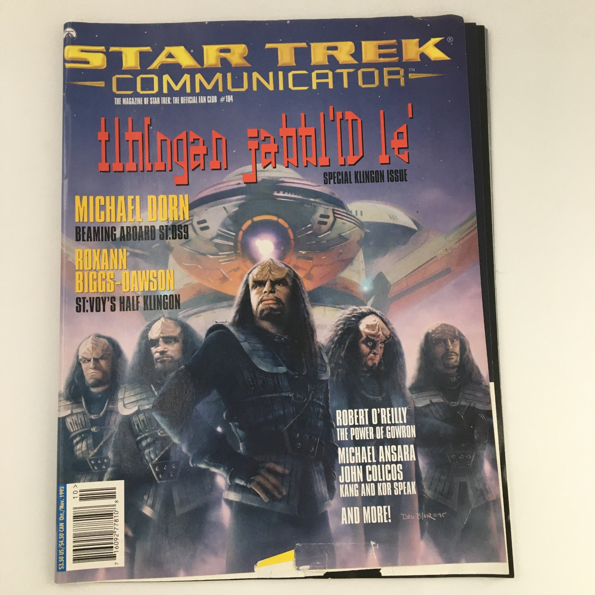 Star Trek Communicator Magazine October November 1995 Michael Dorn, Newsstand