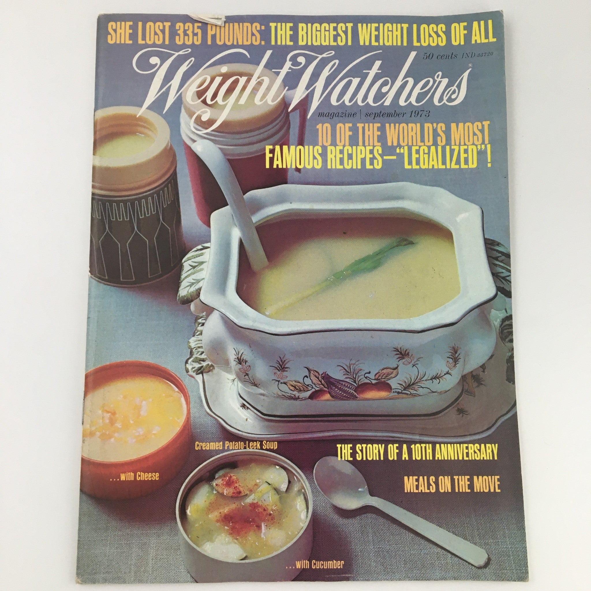 VTG Weight Watchers Magazine September 1973 10 World Famous Recipes, Newsstand