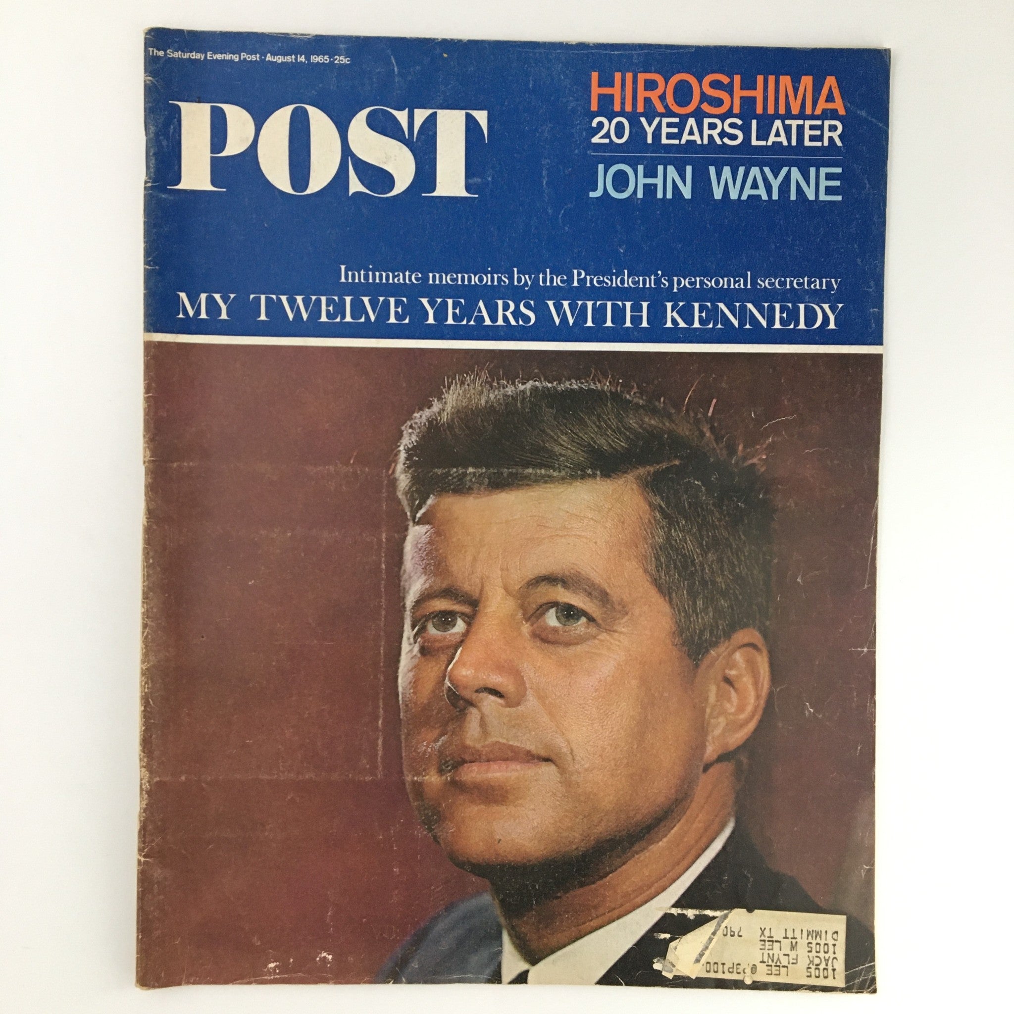 The Saturday Evening Post August 14 1965 President John F. Kennedy Cover Feature