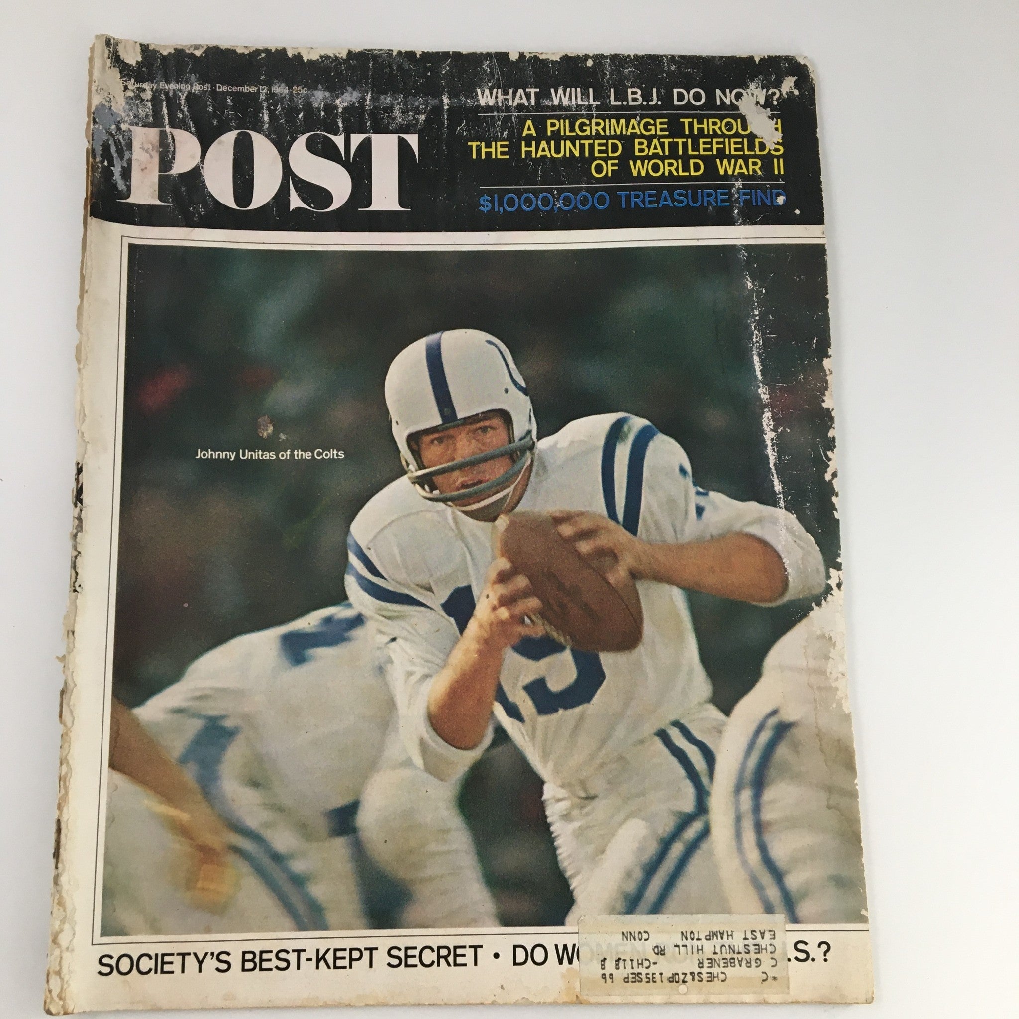 The Saturday Evening Post December 12 1964 NFL Johnny Unitas of the Colts Cover