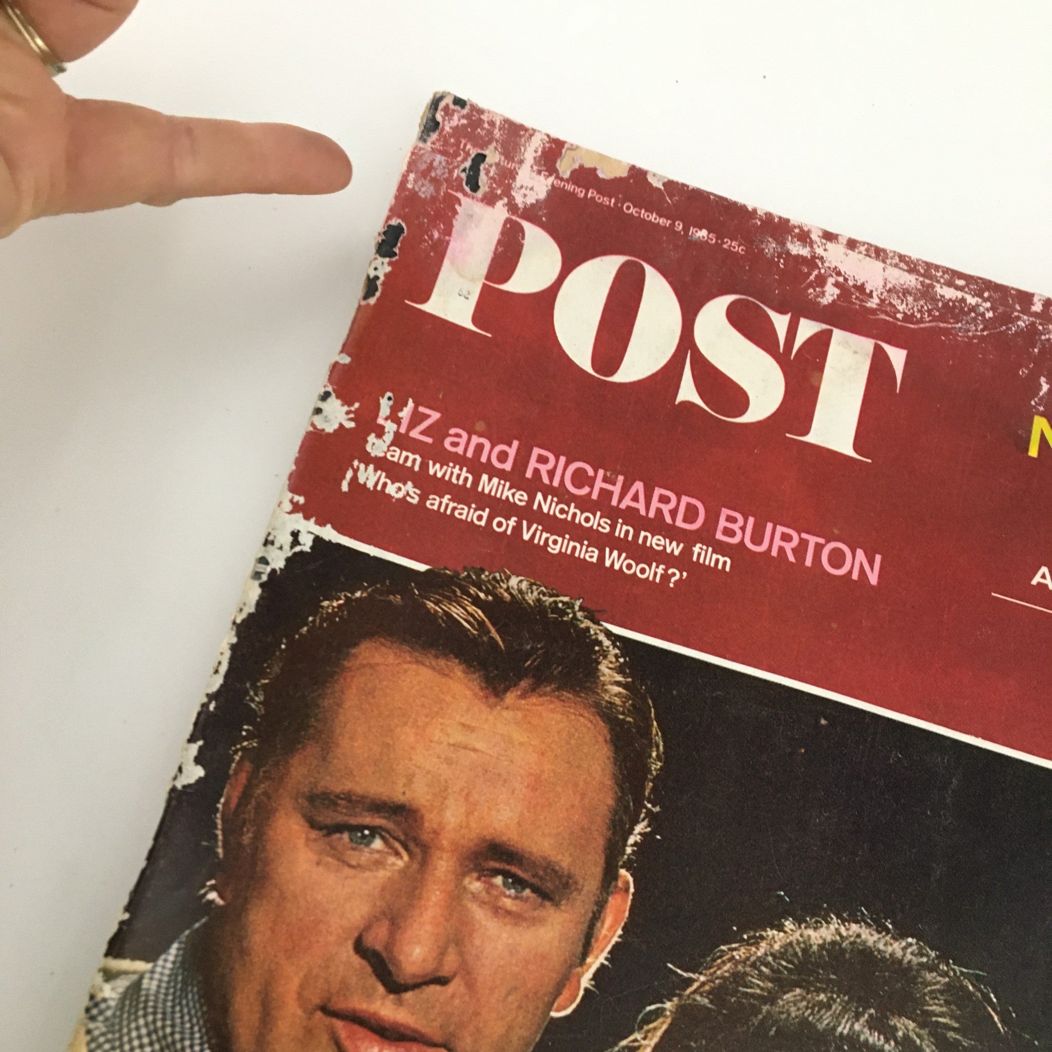 The Saturday Evening Post October 9 1965 Liz & Richard Burton with Mike Nichols