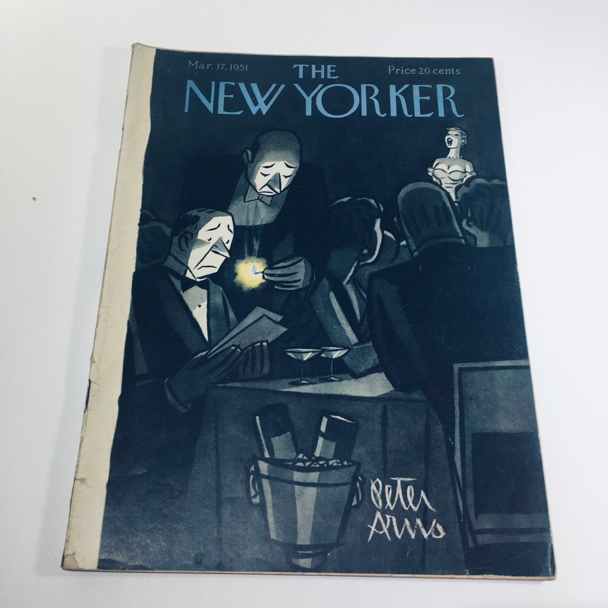 The New Yorker March 17 1951 Full Magazine Theme Cover by Peter Arno No Label